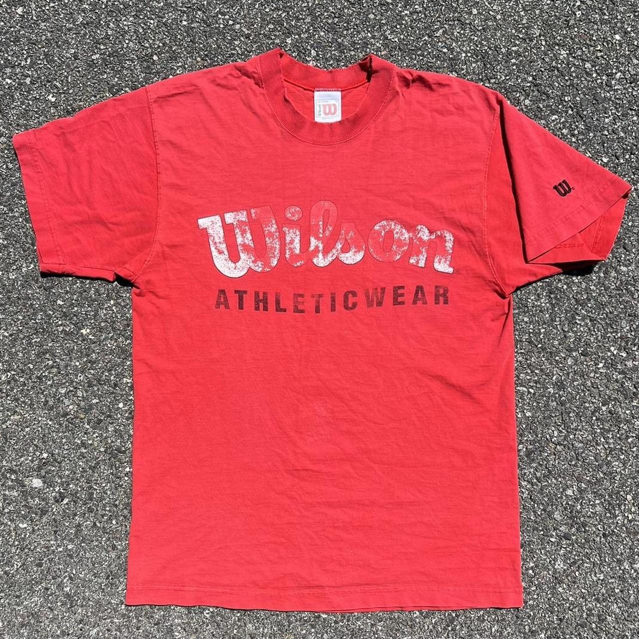 Vintage 90's Wilson Athletic Wear Red Faded - Depop