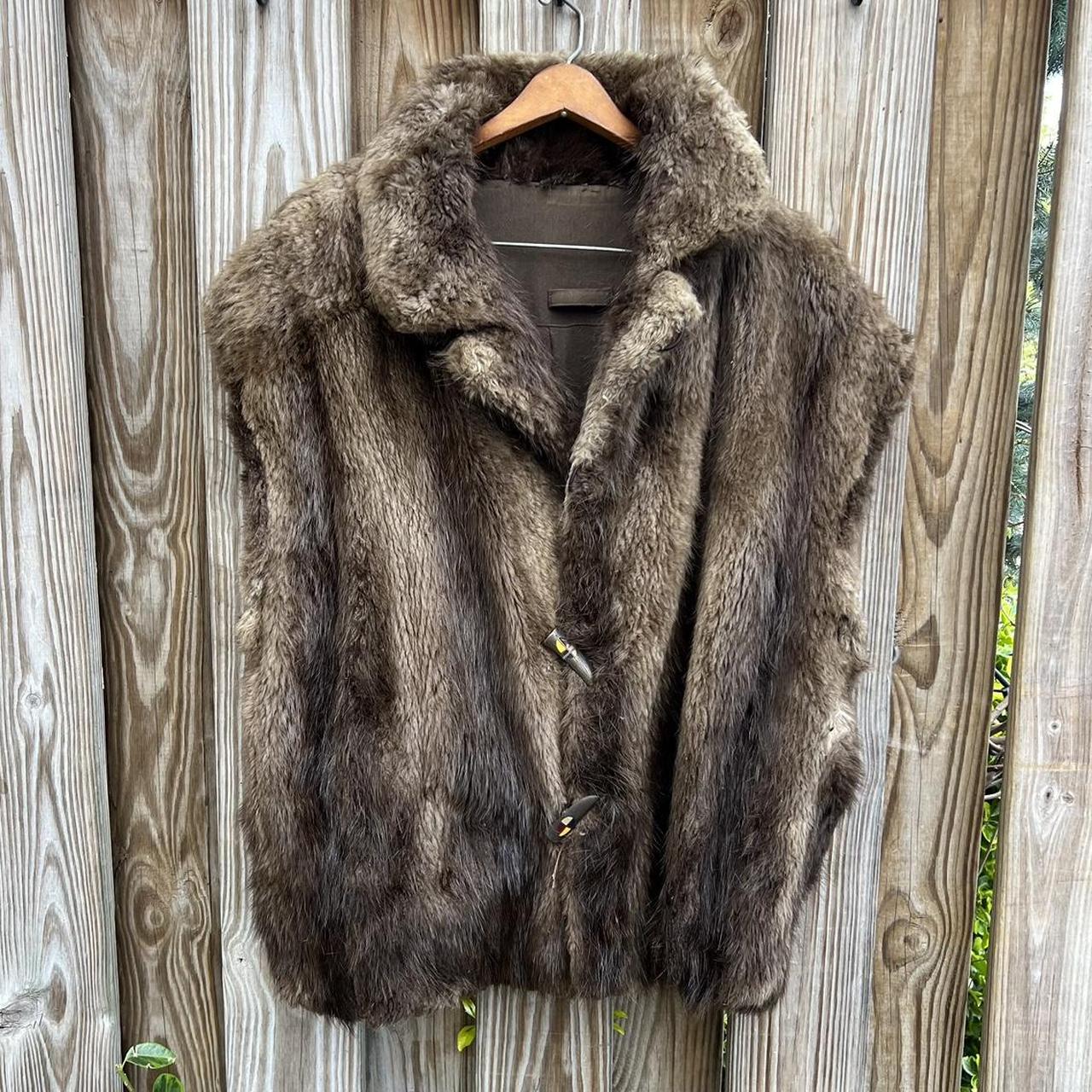 70s fur vest best sale