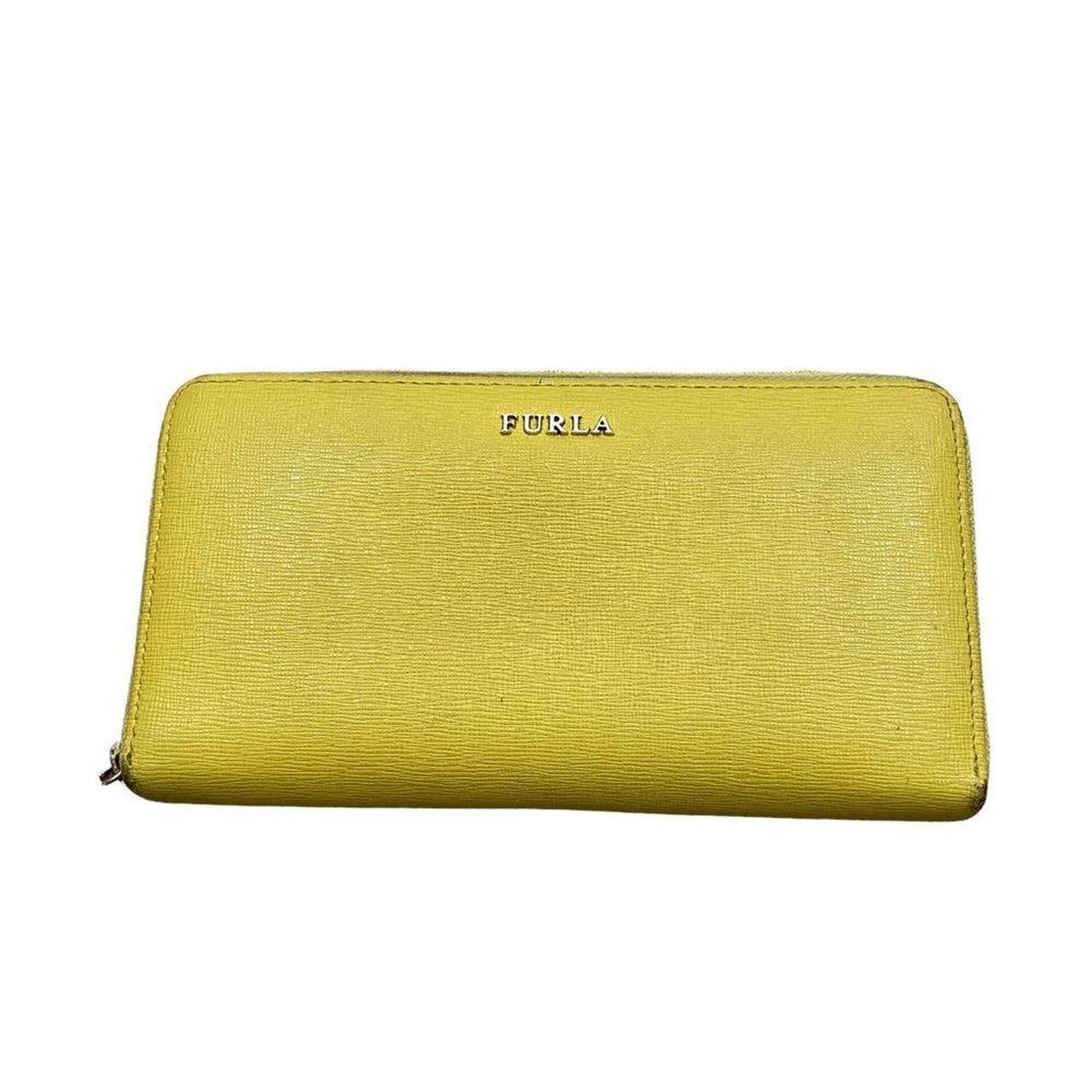 Furla Women's Yellow Walletpurses Depop