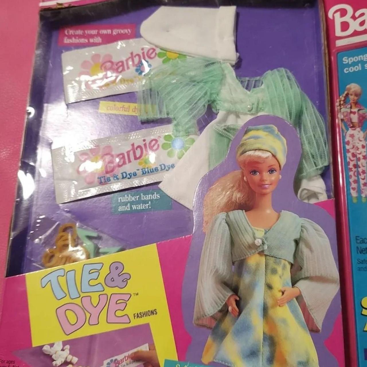 1993 and 1994 barbie tie dye sets. In box, some box... Depop