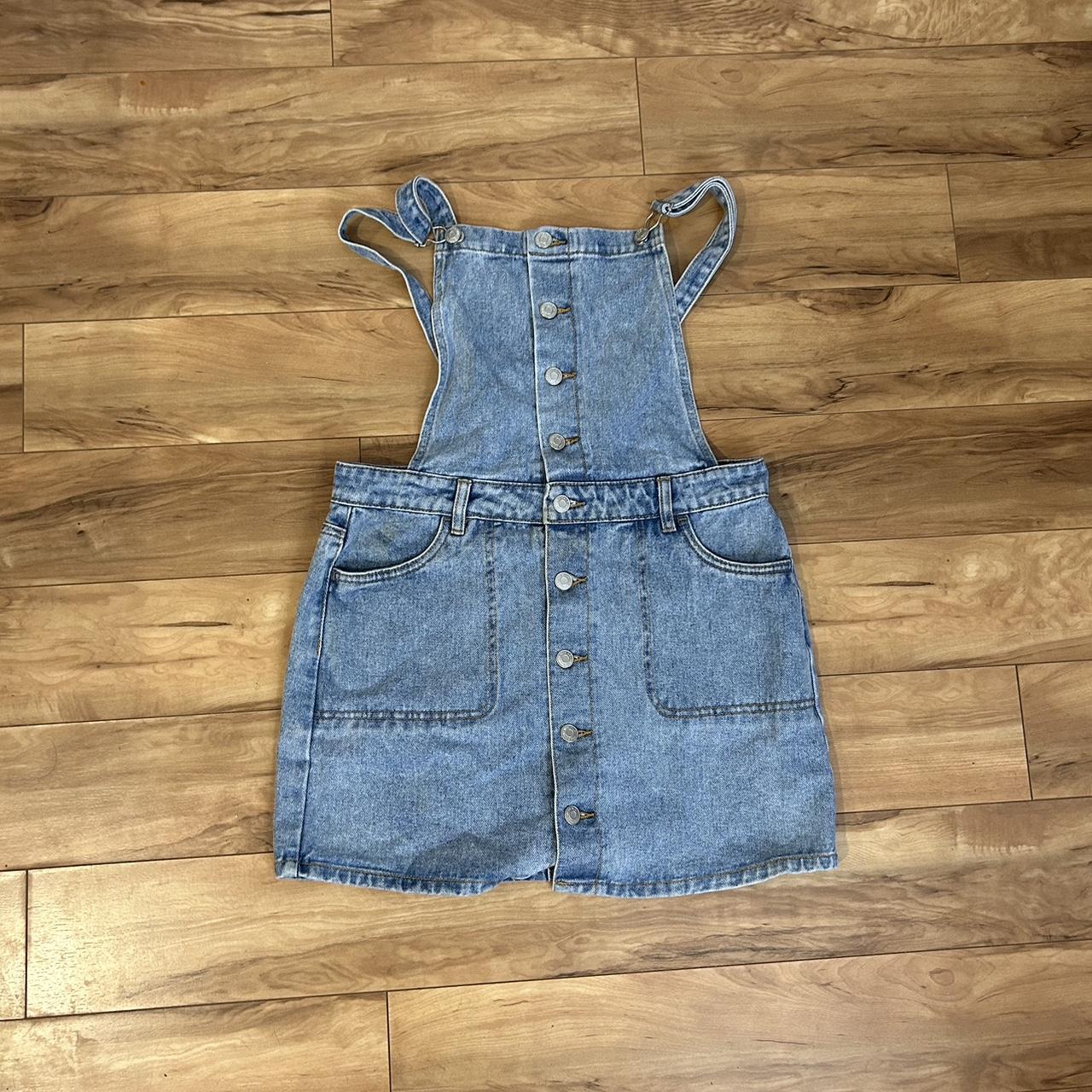 Pacsun Denim Overall Dress ! Little Discoloration As - Depop