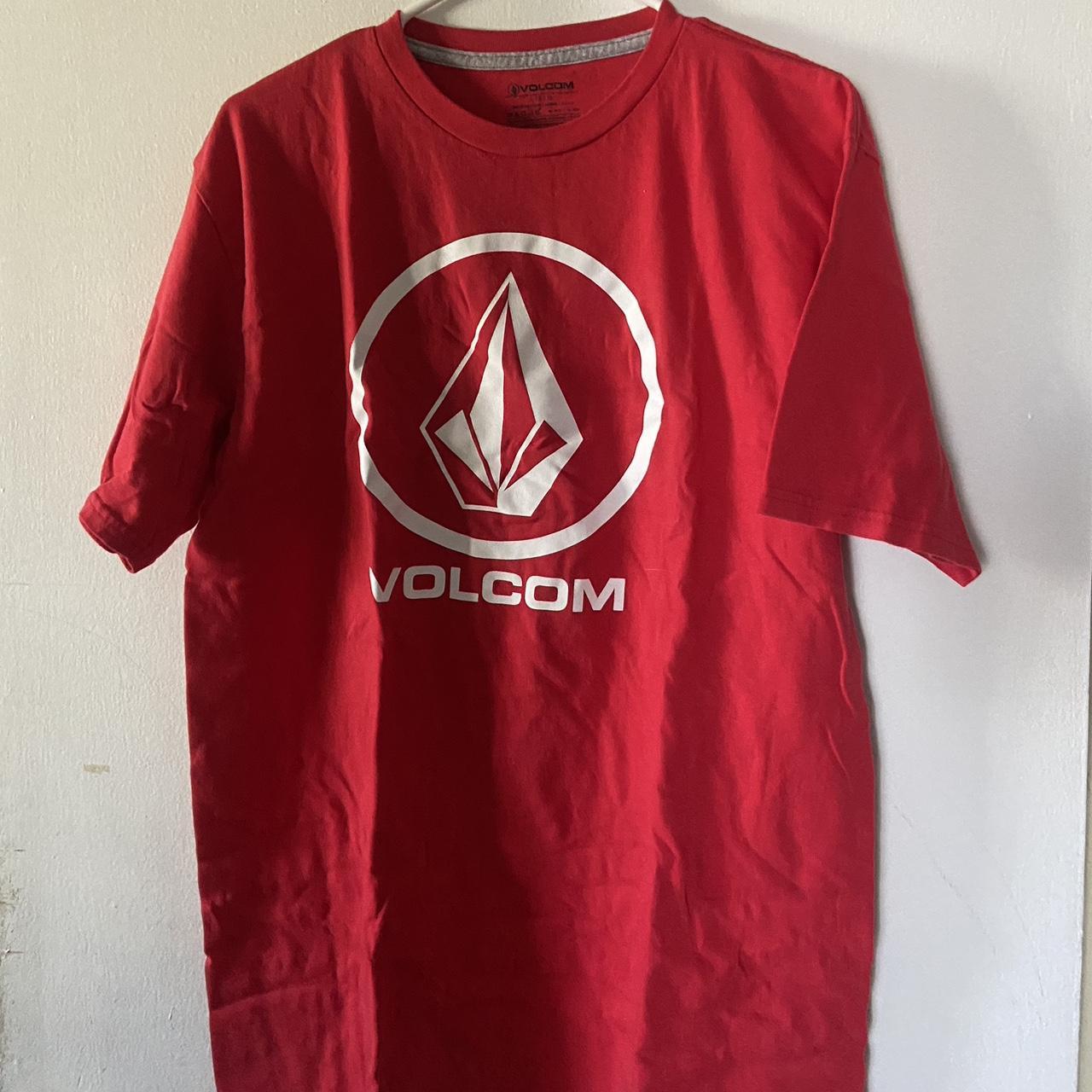 Red Volcom Logo T-Shirt - Men's L #casual #redshirt... - Depop