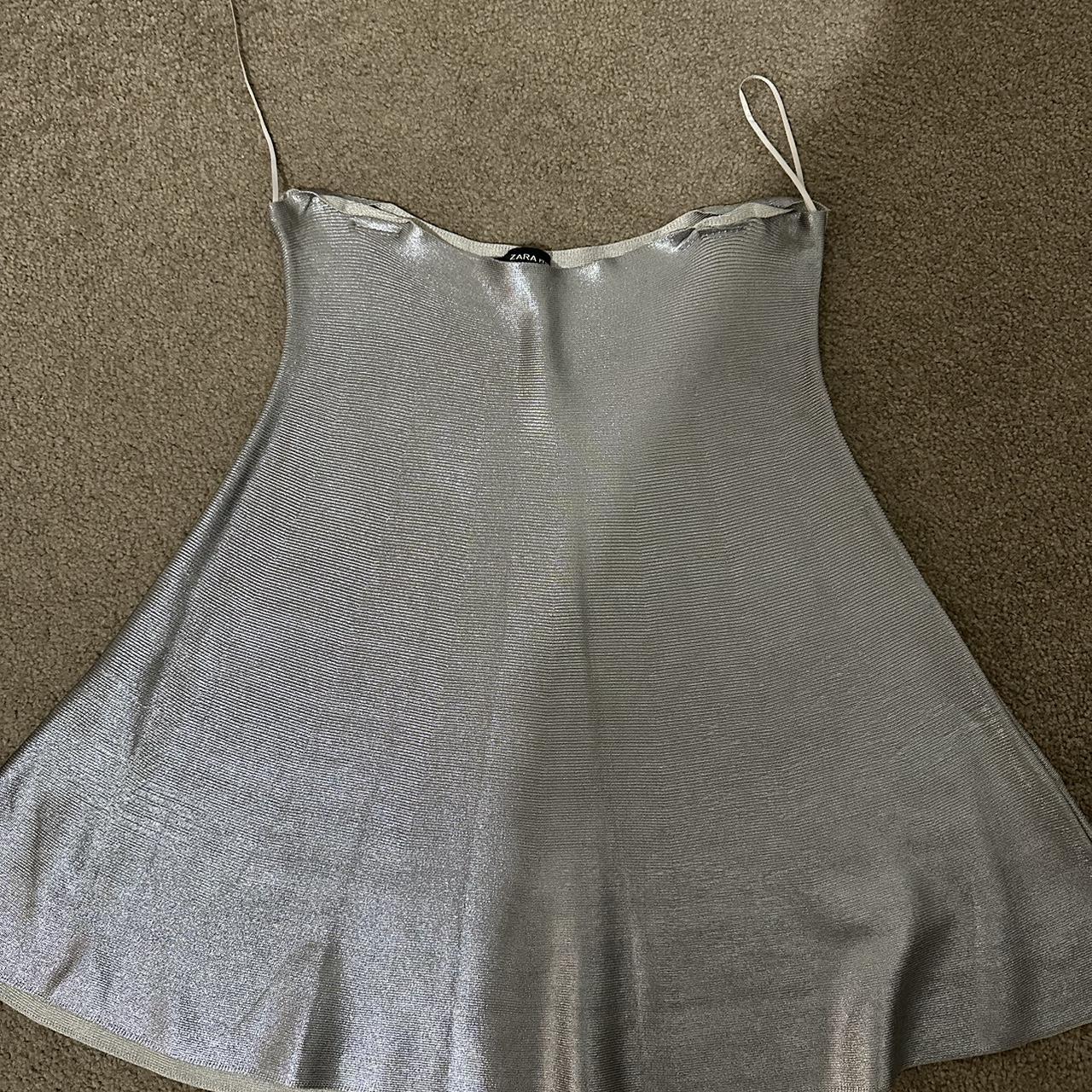 Zara silver skirt - Depop