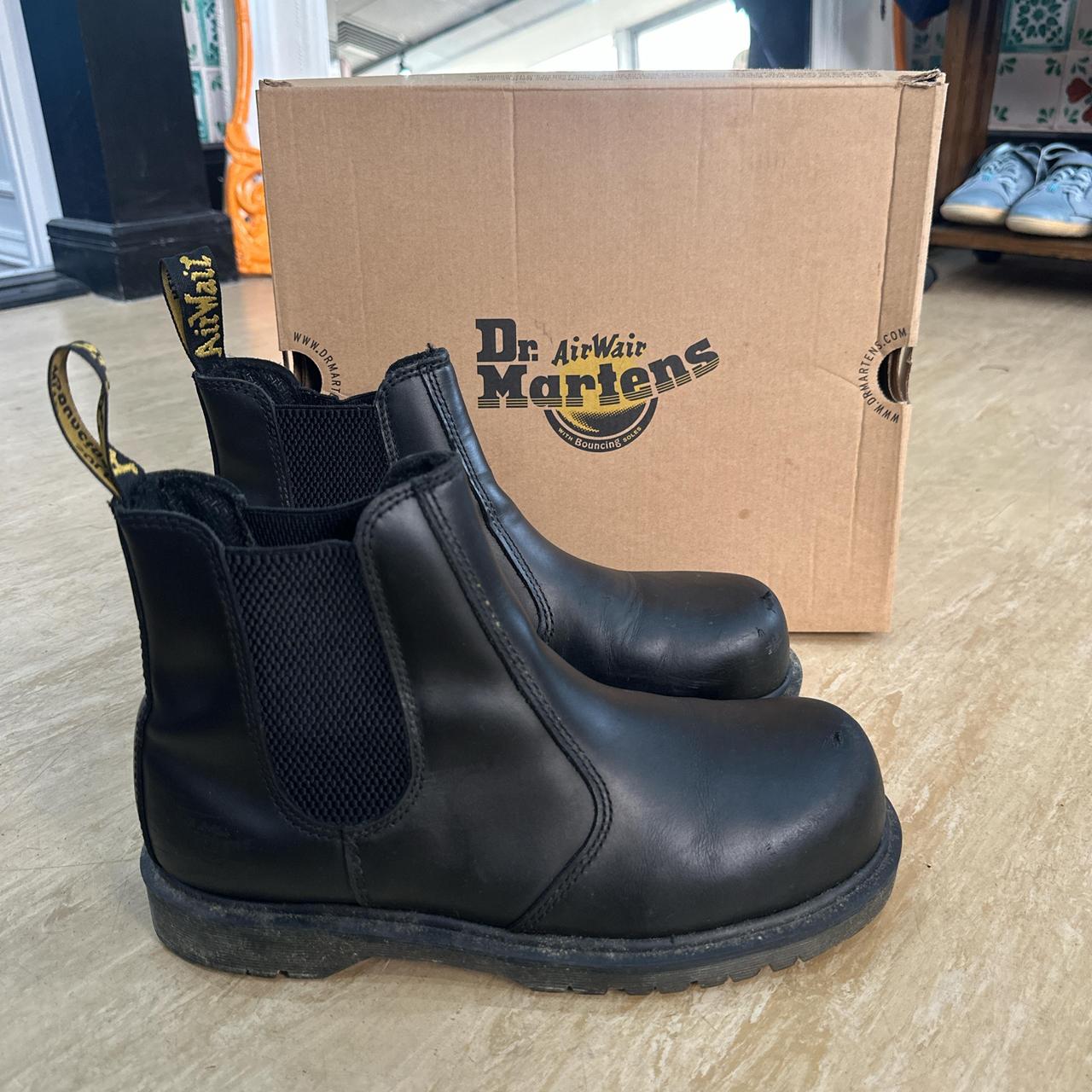 Dr Marten Black Chelsea Boots With Steel Toe Cap. Depop