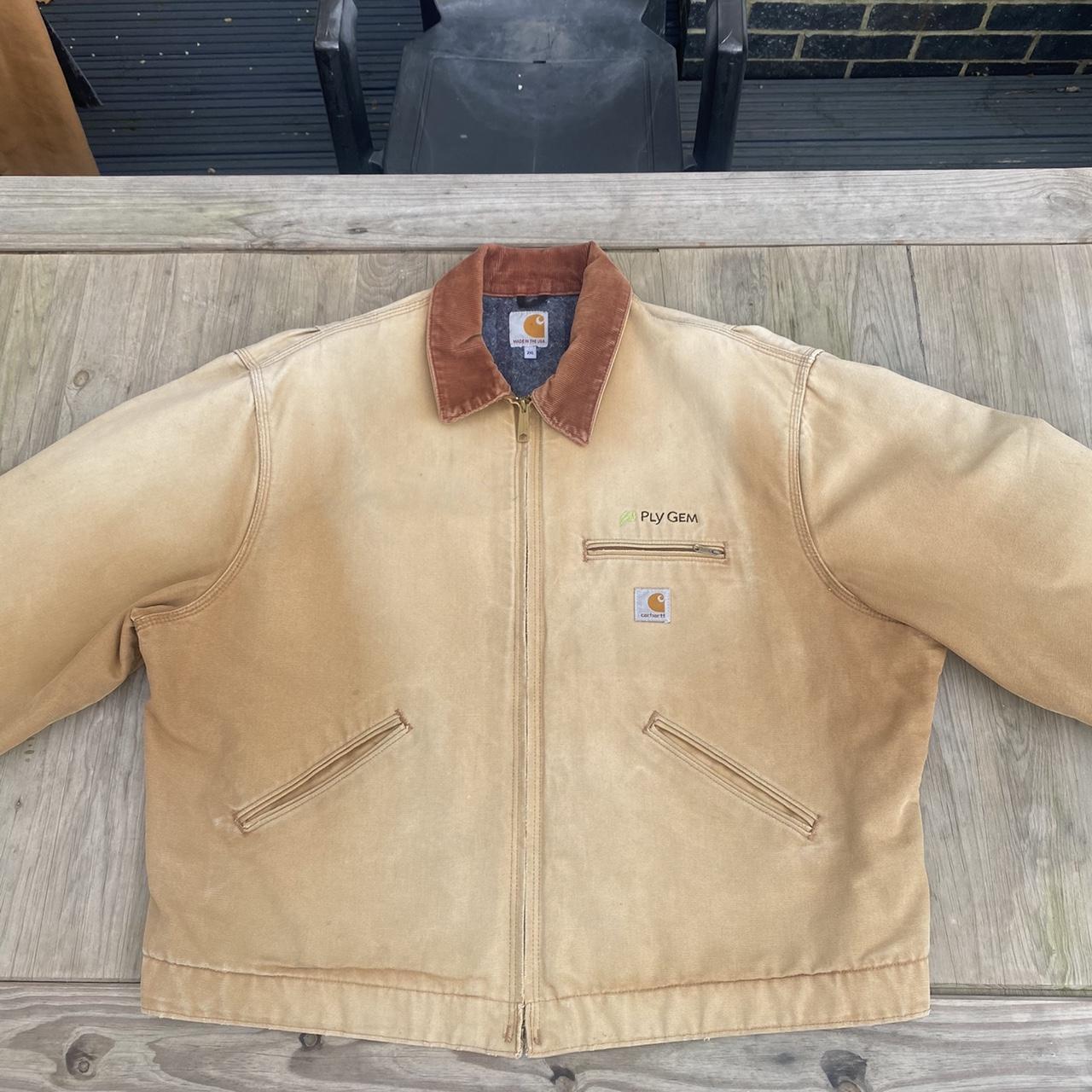 Brown Vintage Detroit Workwear Jacket - Super... - Depop