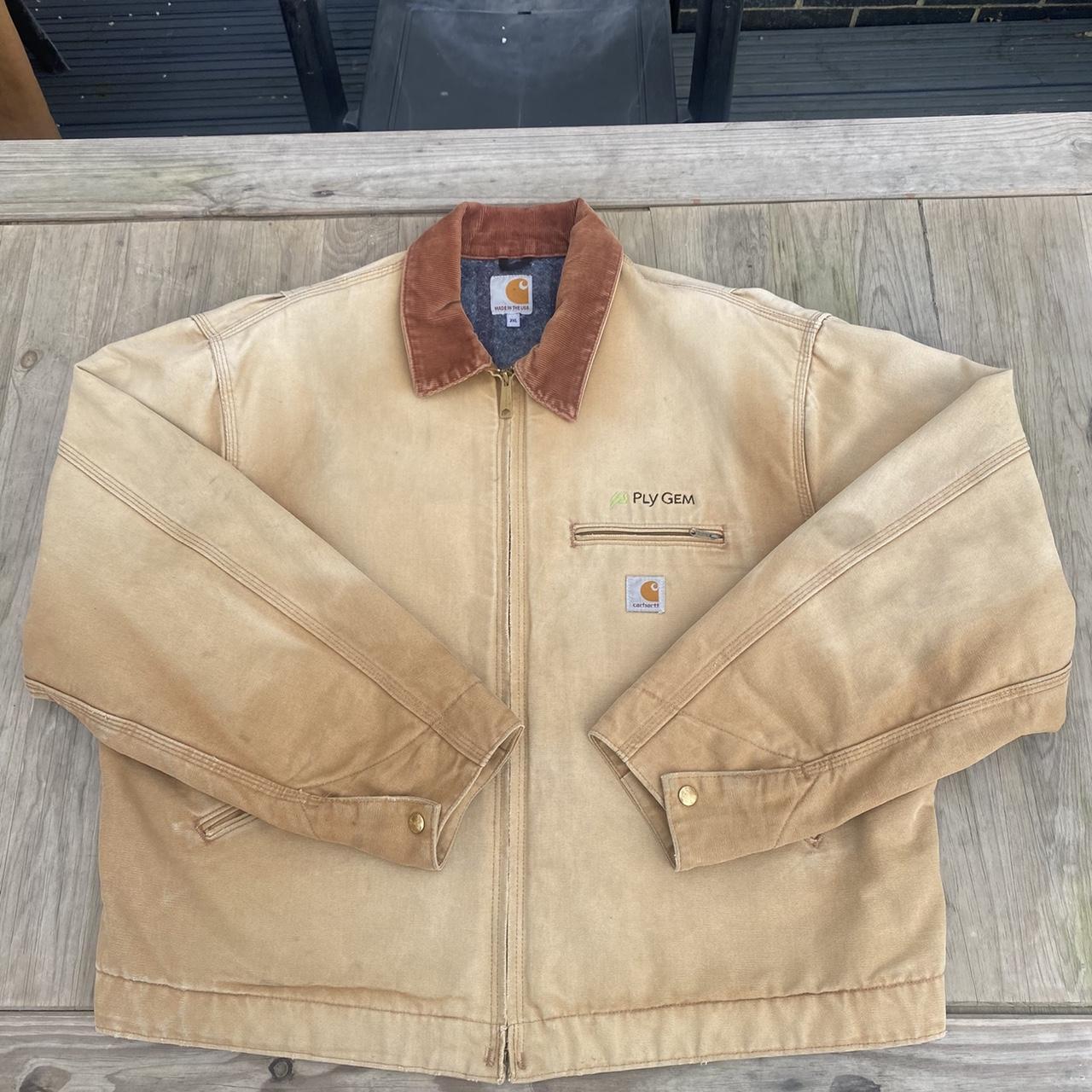 Brown Vintage Detroit Workwear Jacket - Super... - Depop