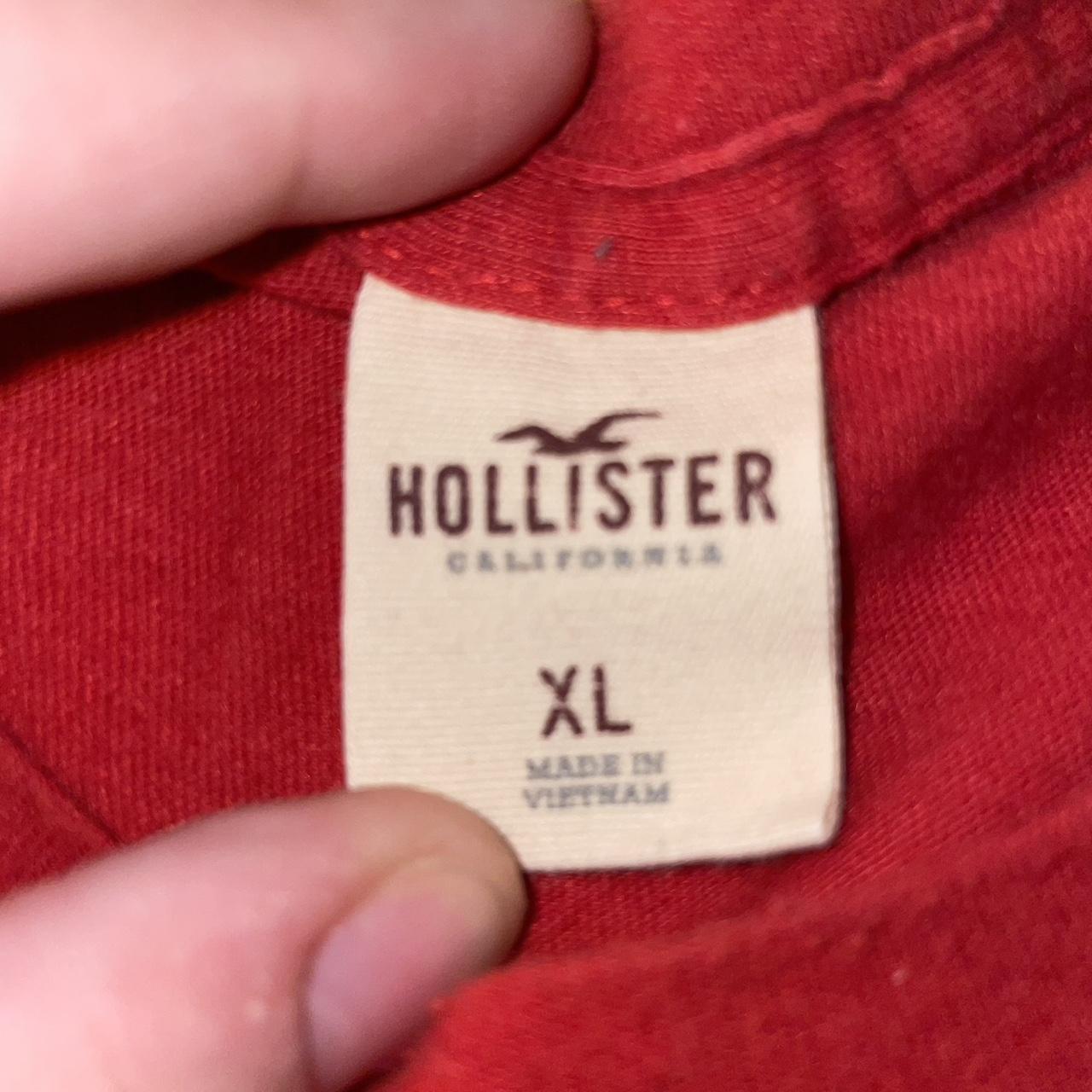 Hollister Co. Men's Red and Blue T-shirt | Depop