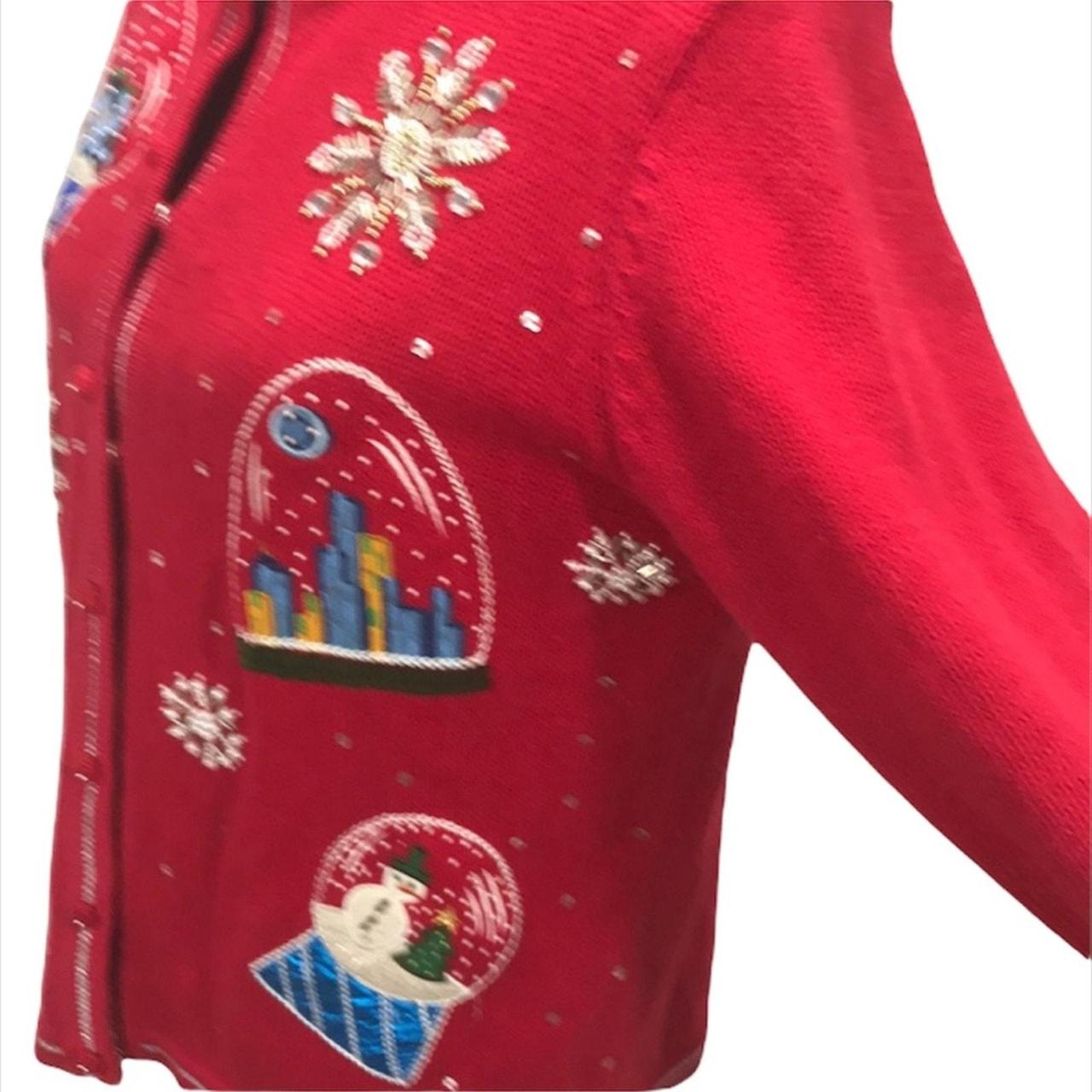 Source Unknown Women's Sweater - Red/Silver - M –… - image 3