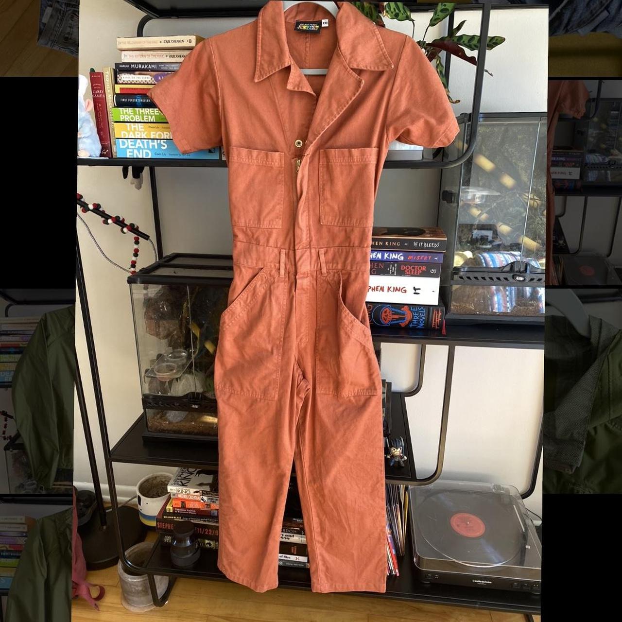 Big Bud Press Short Sleeve Jumpsuit In Clay Red Depop