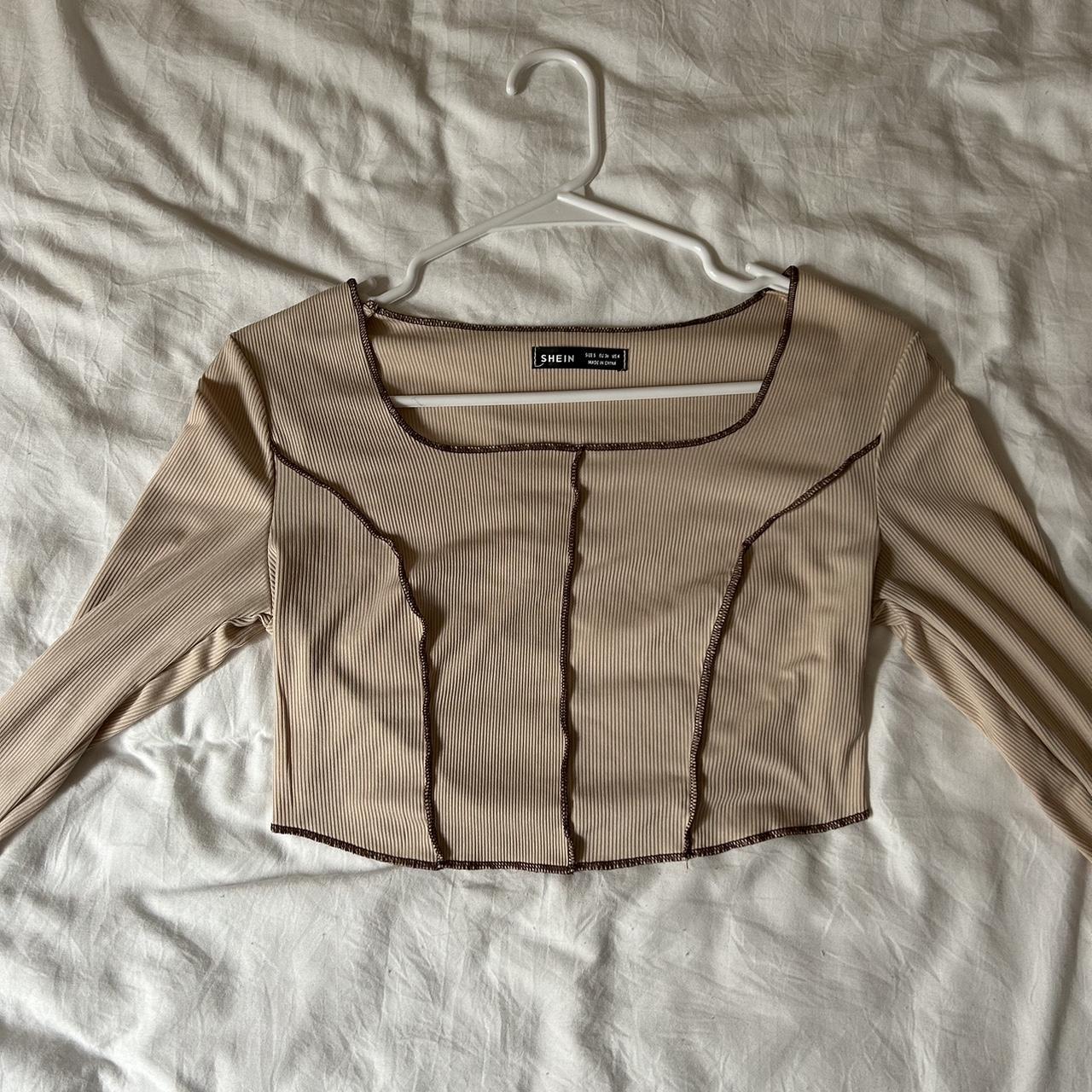 SHEIN Women's Brown Croptop Depop