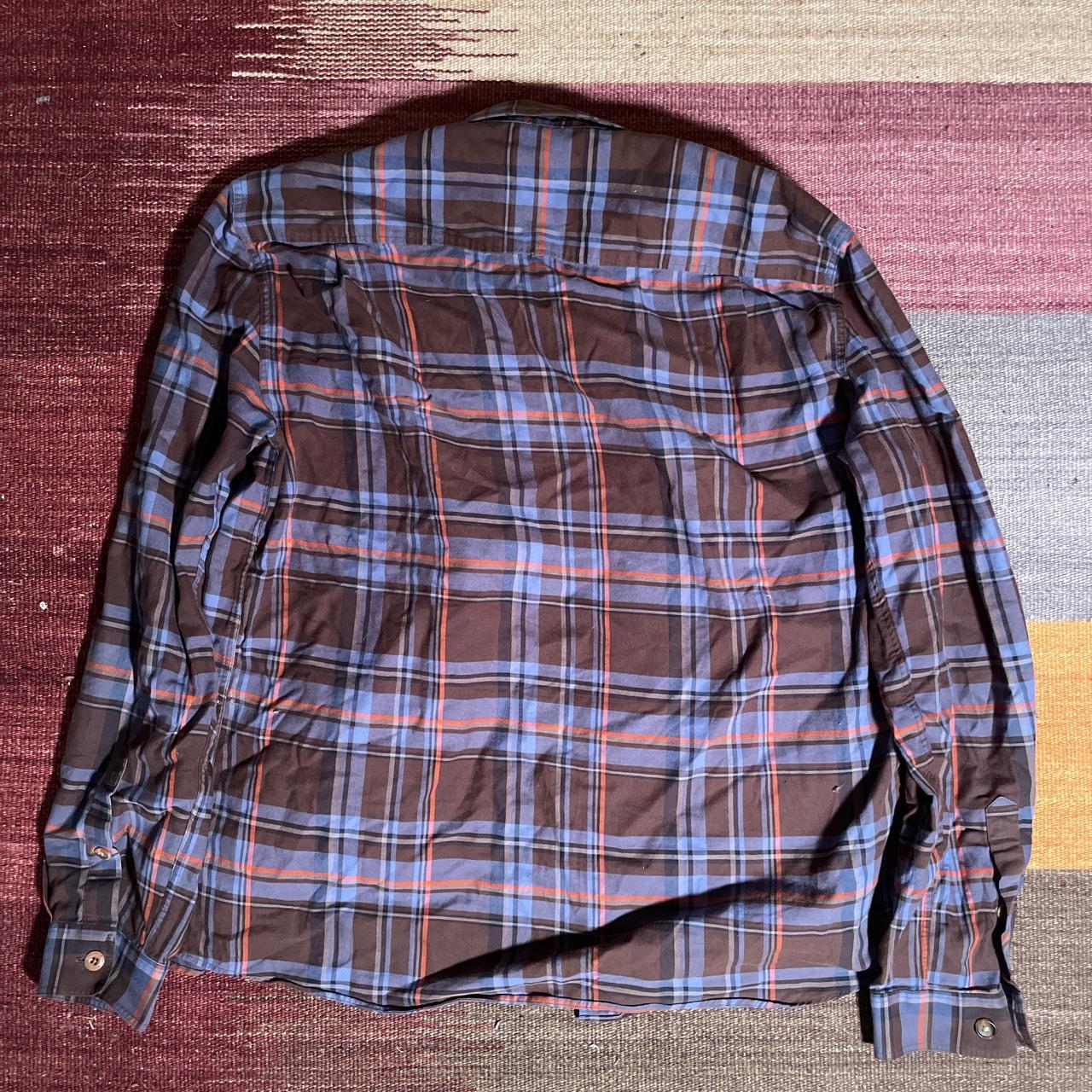 Finisterre Flannel Size Large 100% Cotton Blue, red,... - Depop