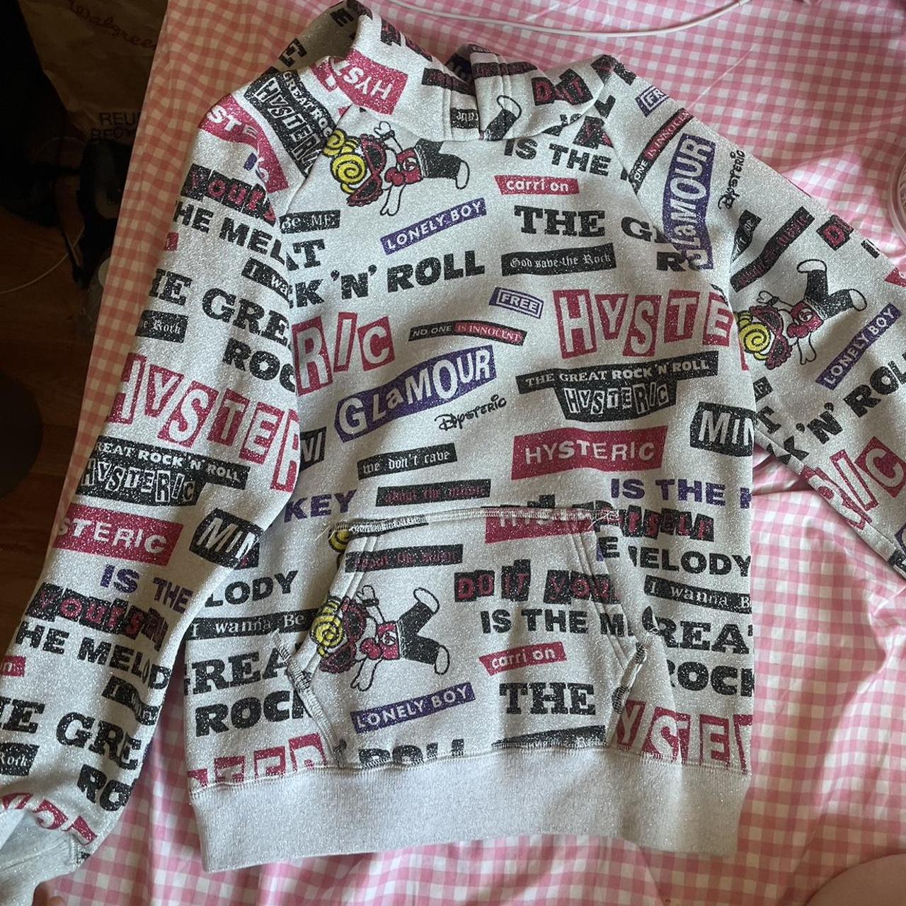 punk rock n roll hysteric glamour mini hoodie made... - Depop