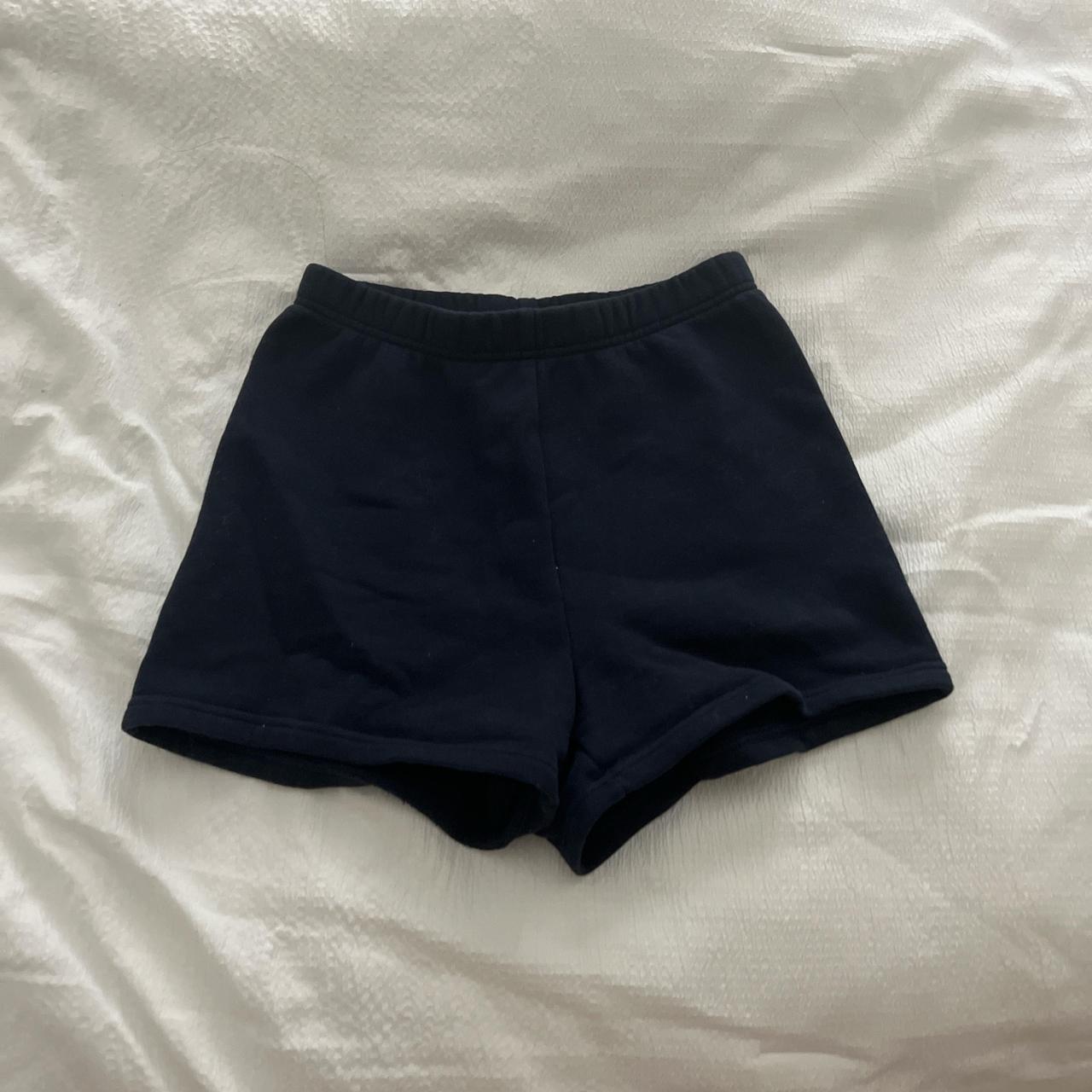 Aritzia Cozy Fleece Hi-Rise Mini Short in dark Depop