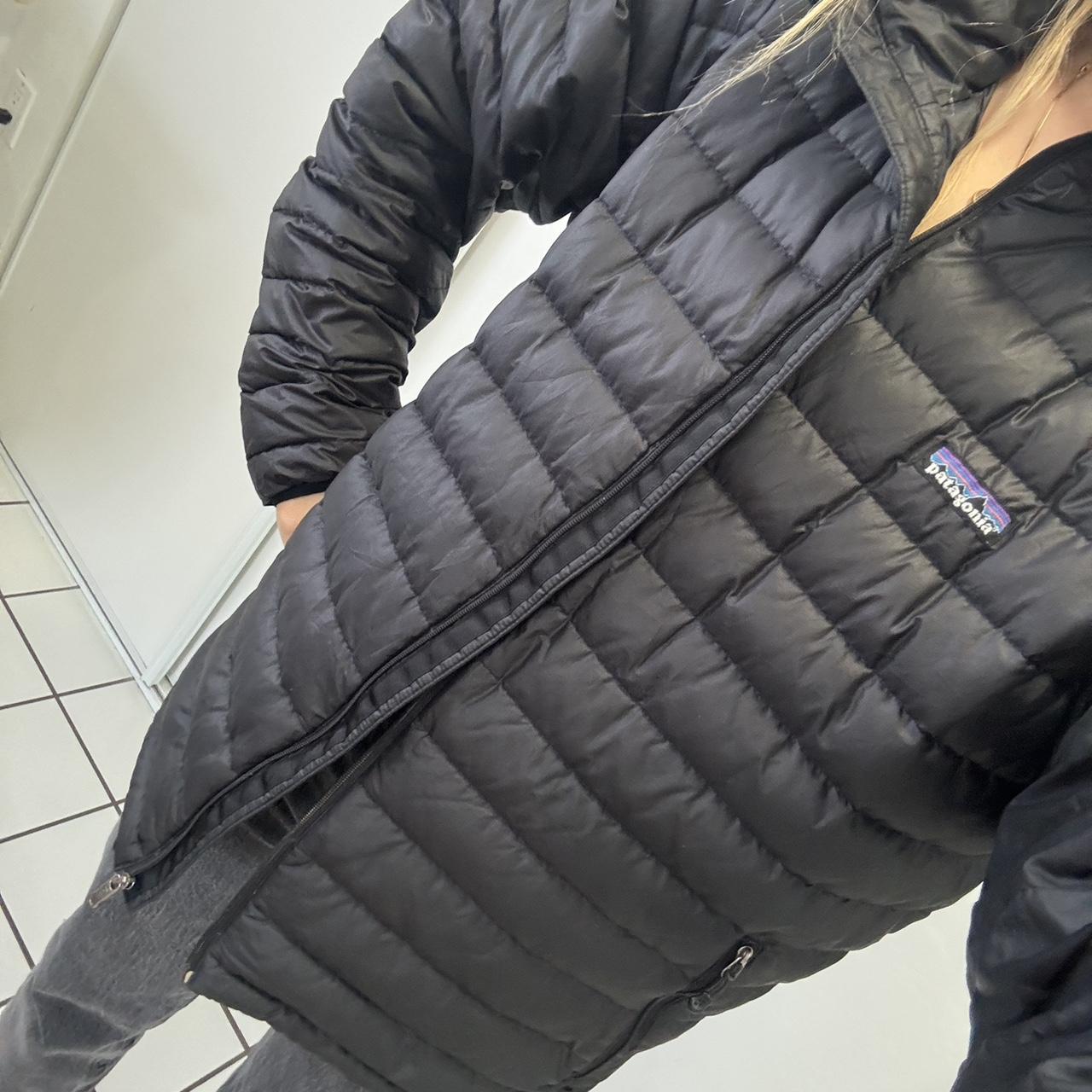 patagonia men’s down jacket black size medium. worn... Depop