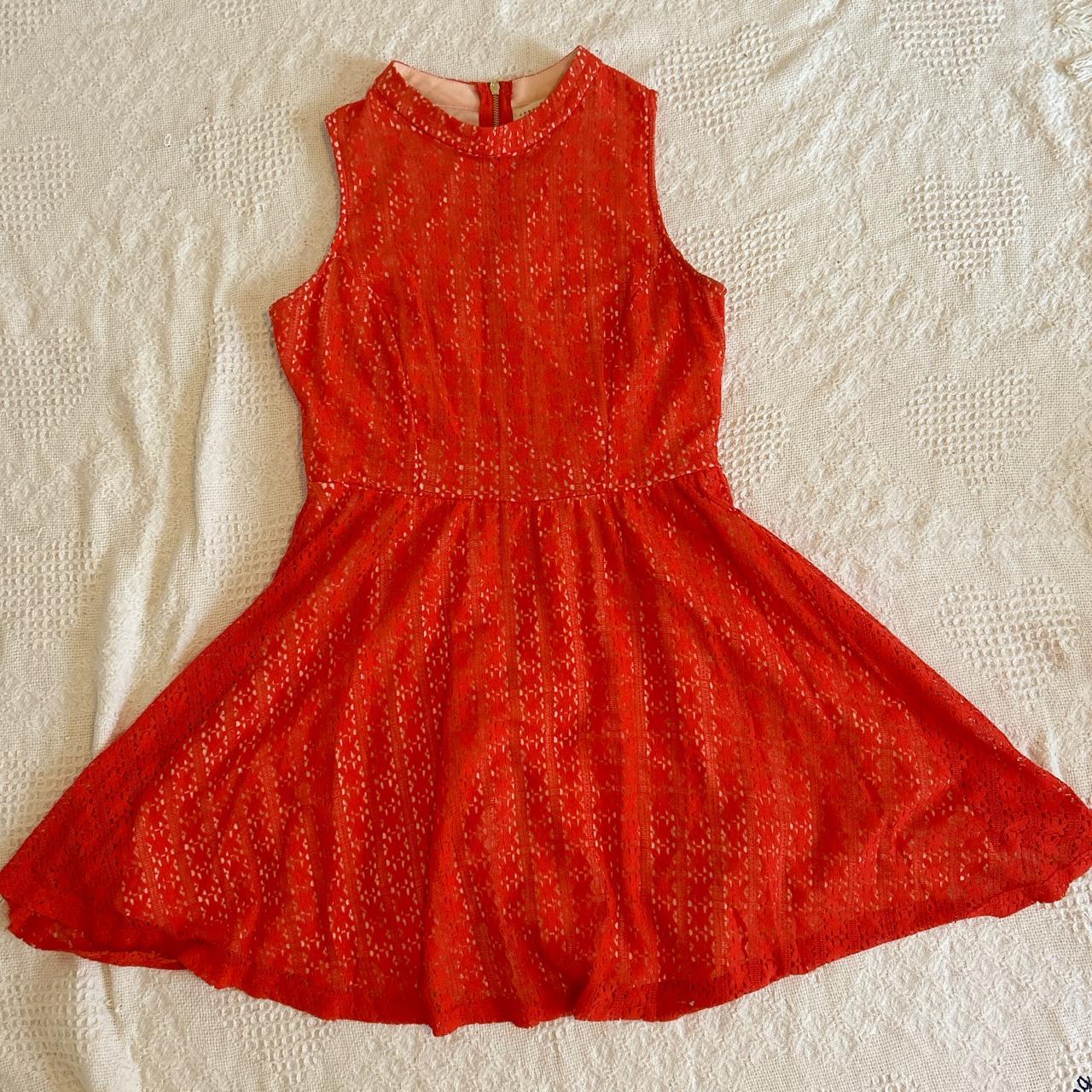 Copper Key Women's Red Dress Depop