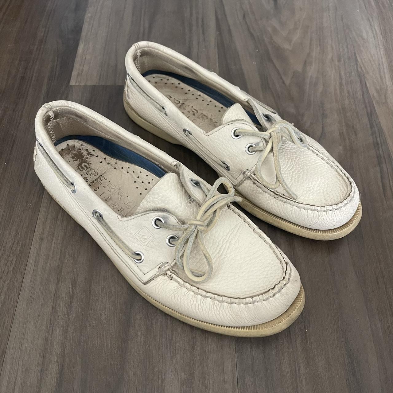 White sperry boat shoes Please refer to photos Depop