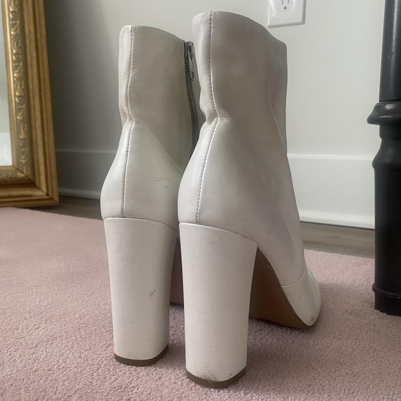 Steve Madden Editor Dress Bootie White leather Depop