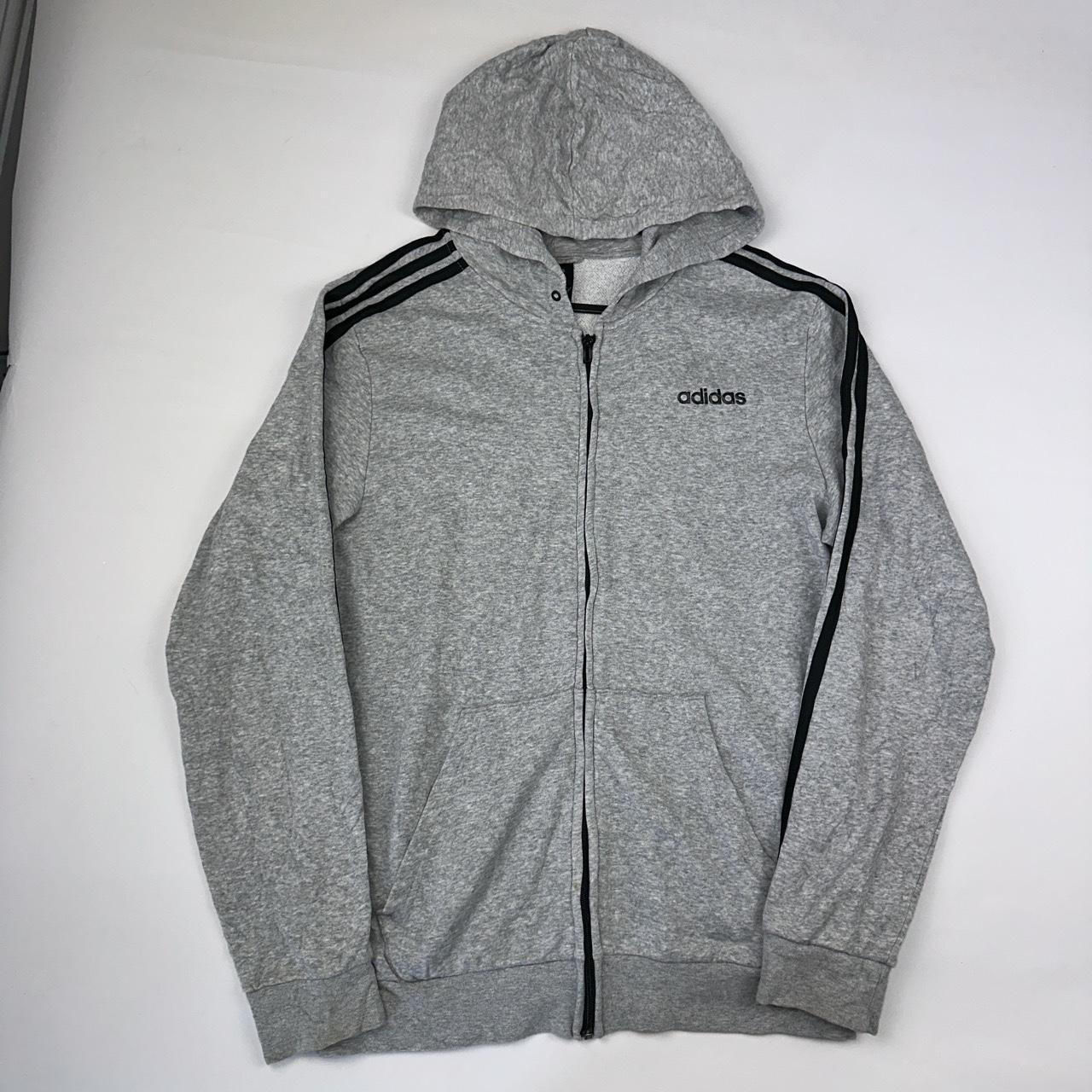 Adidas zip up hoodie 🧥 Grey ⚪️ Condition = good... - Depop