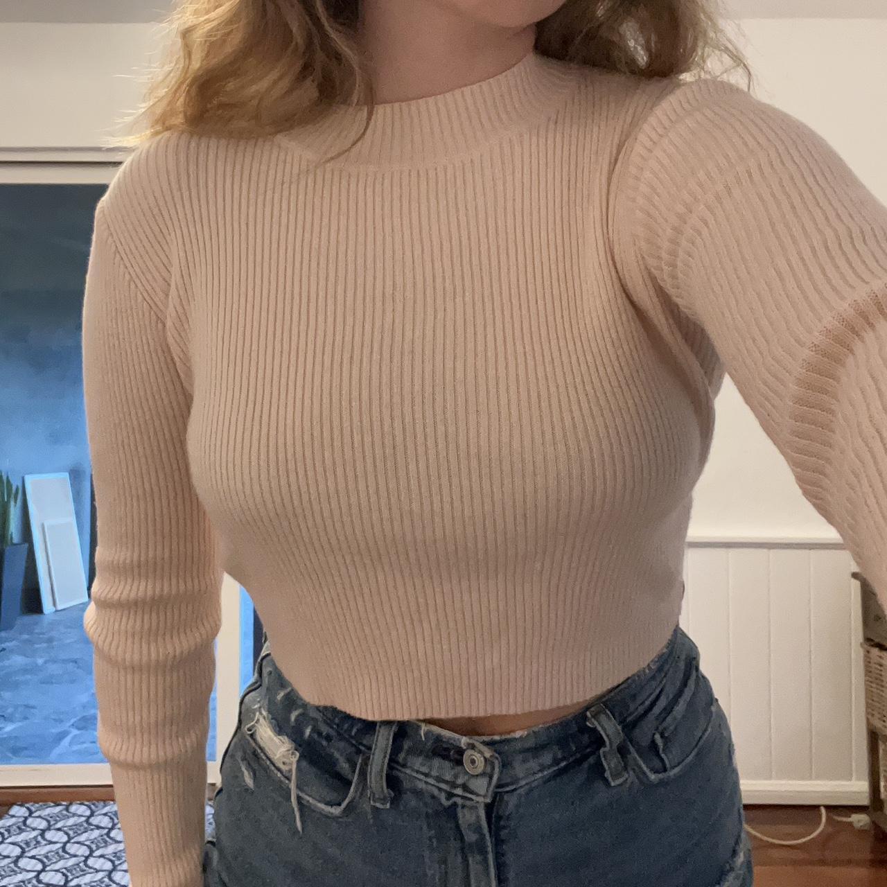 Brandy Melville Ribbed Sweater Size: One size (I - Depop