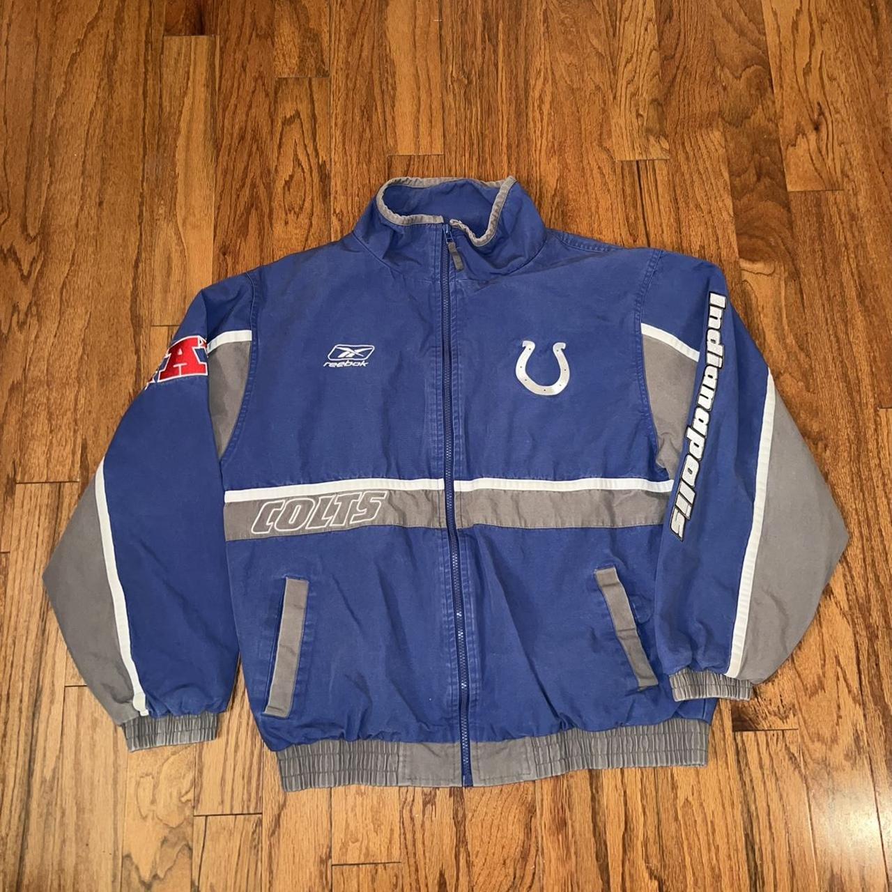 Indianapolis Colts Starter Grey and Blue Jacket