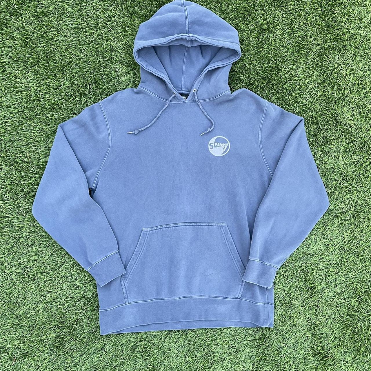 Blue Stussy Yin & Yang Hoodie Great Condition Nice... - Depop