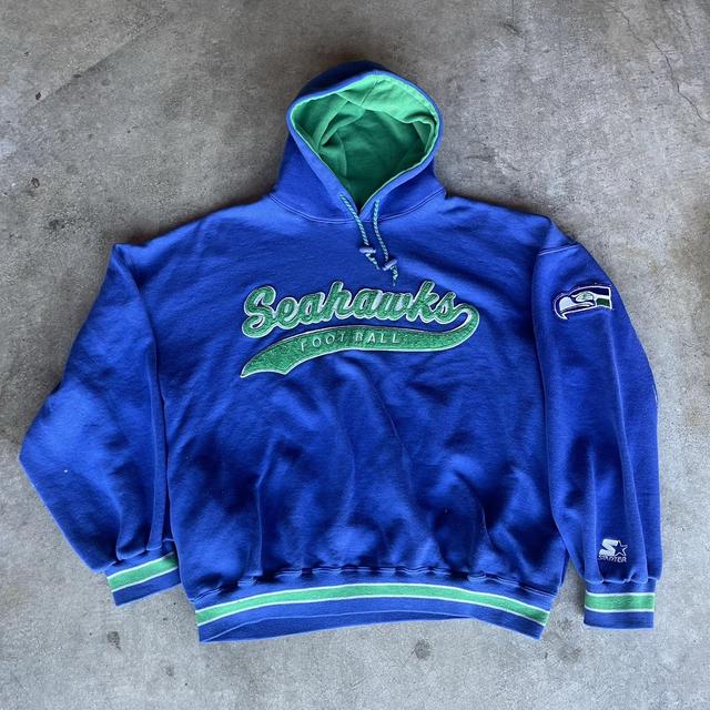 Vintage NFL Seahawks Starter Hoodie flaws - Depop