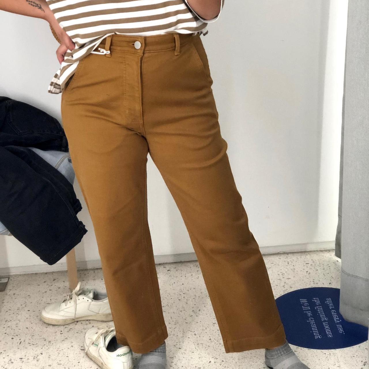 Everlane straight leg crop golden brown hotsell