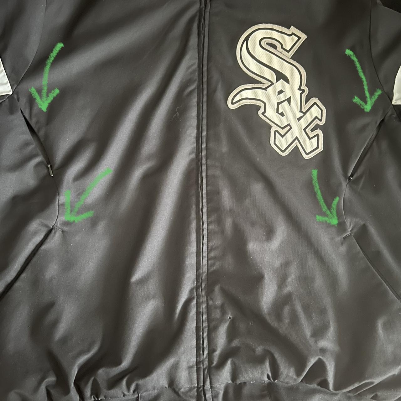 VINTAGE WHITE SOX VARSITY JACKET OPEN TO OFFERS - Depop