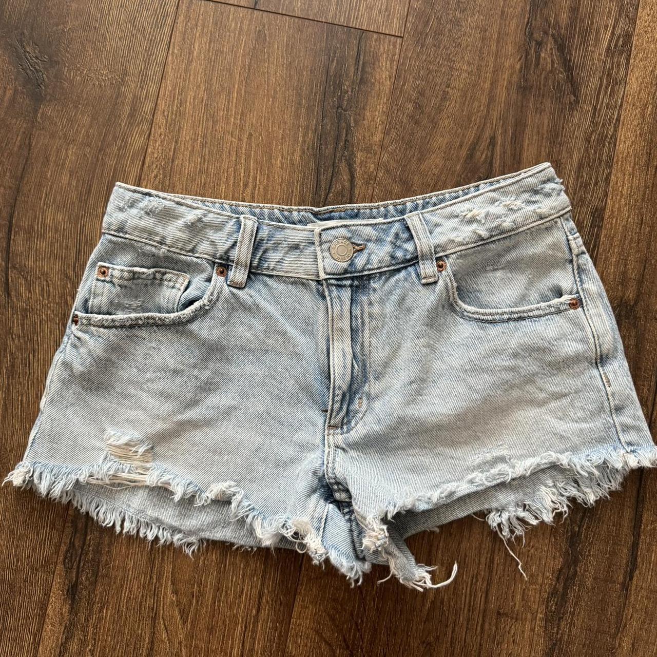 super low rise garage shorts size 25 inch waist, can... - Depop