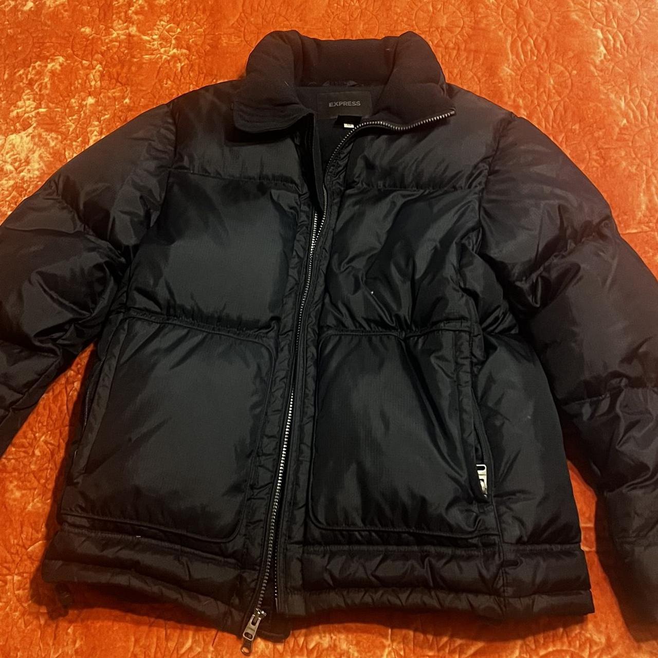 Express men’s vintage black puffer jacket! This... - Depop