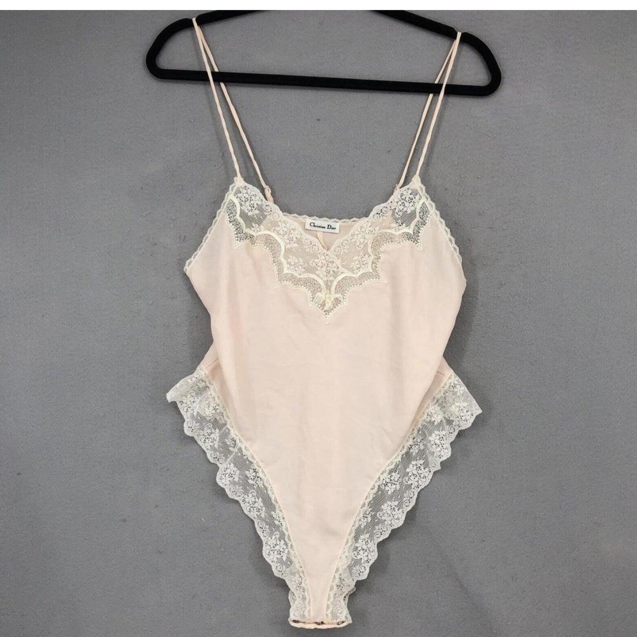 Vintage bodysuit Such a beauty! Lovely pearl color - Depop