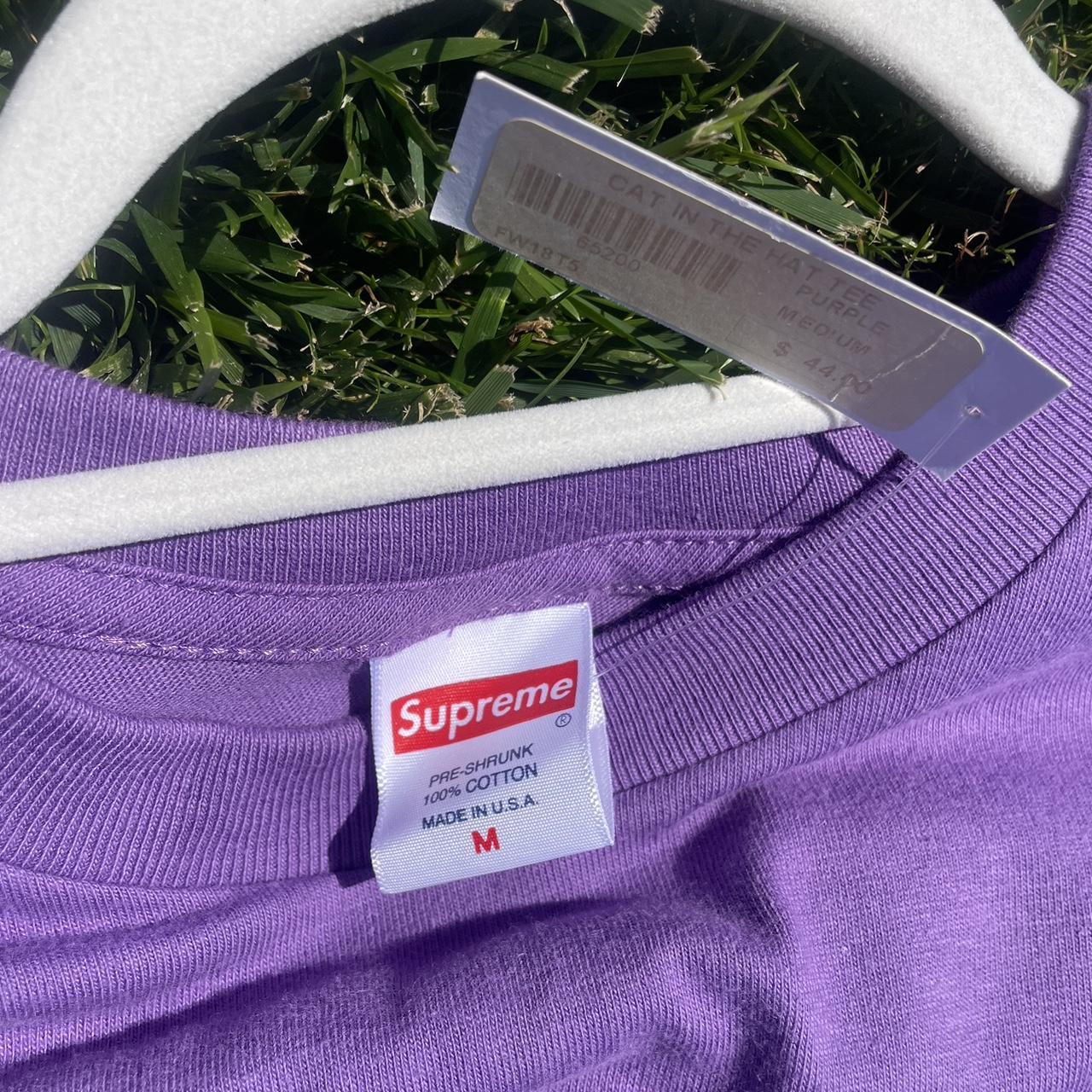 Supreme cat in outlet the hat tee purple