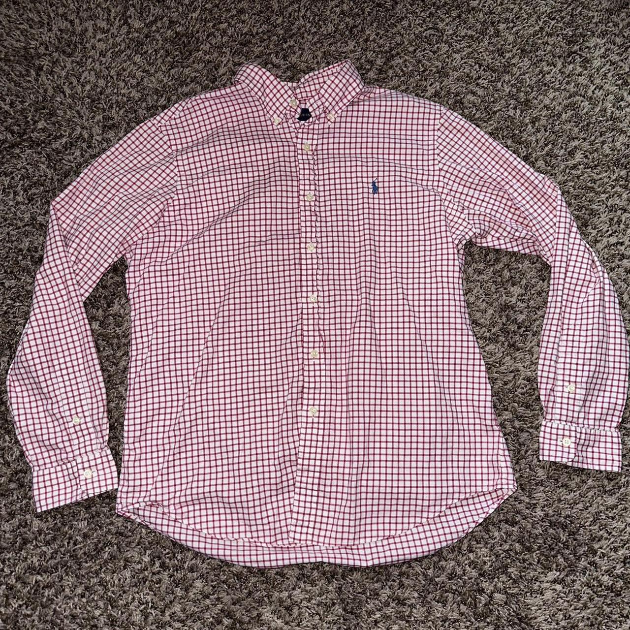 Polo Ralph Lauren - Red and white checkered button... - Depop