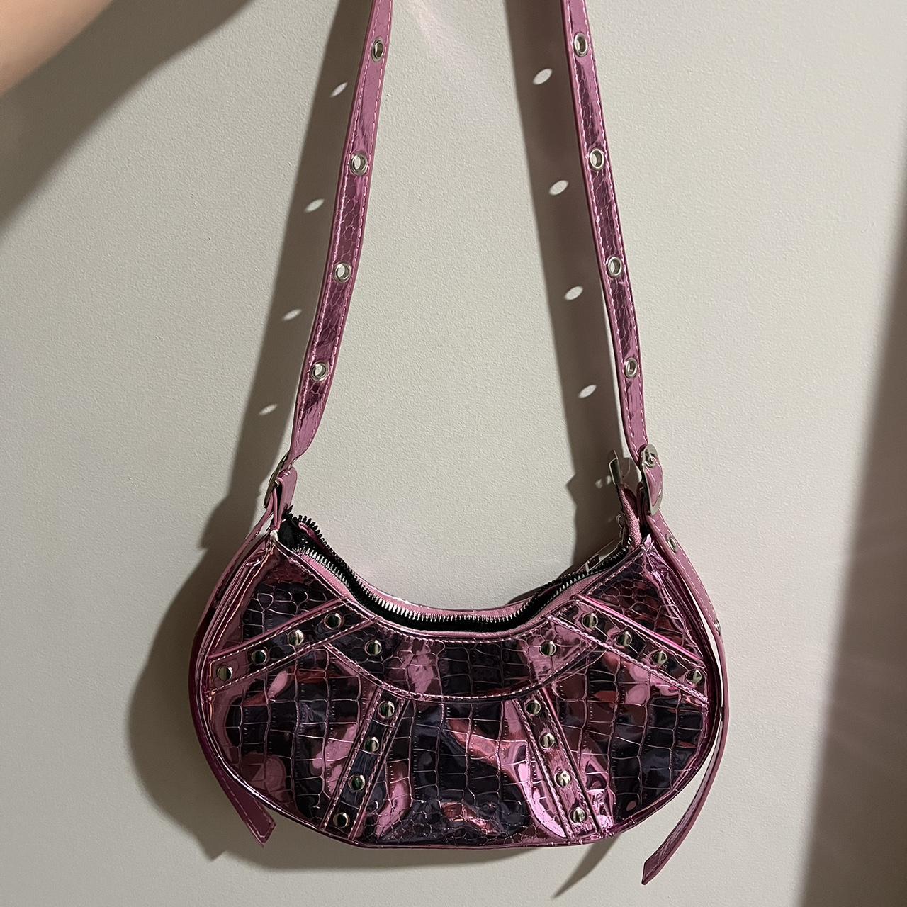 Y2K Pink metallic Purse - Depop