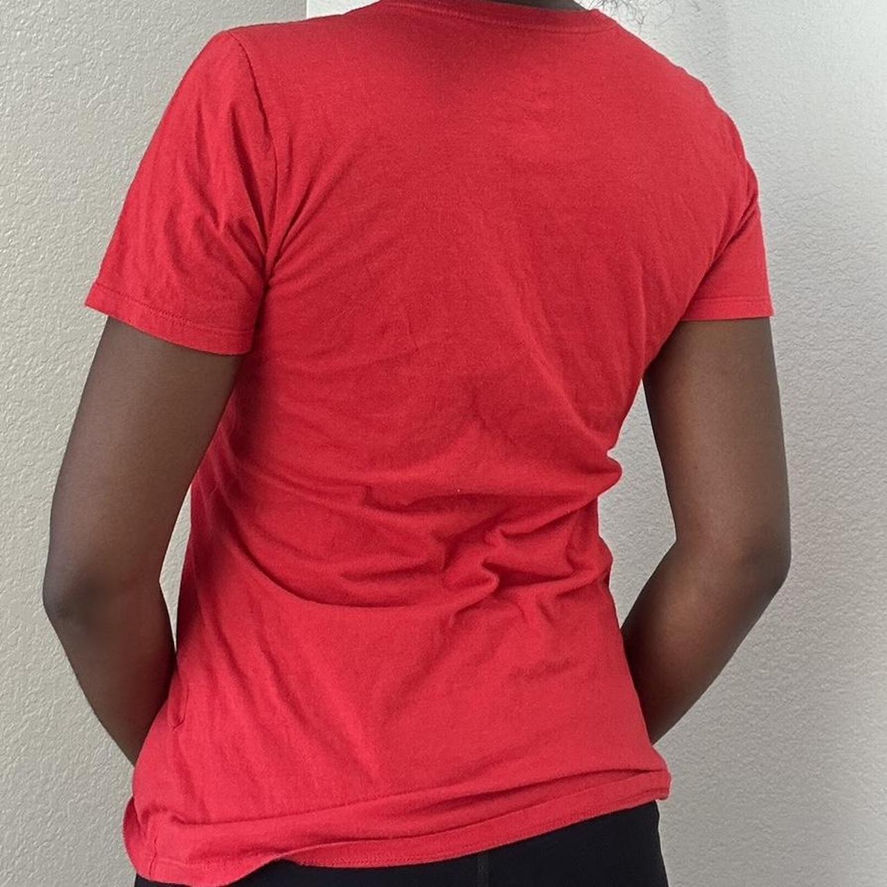 womens red and white nike shirt
