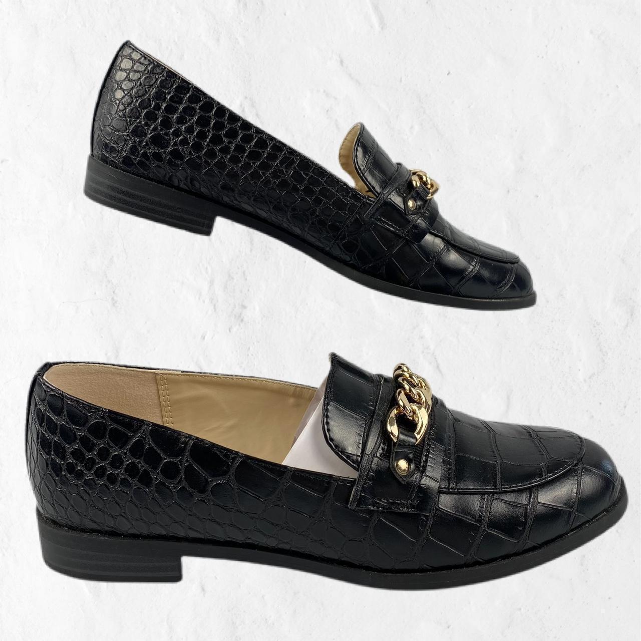 Charter Club Women's Black and Gold Loafers (2)