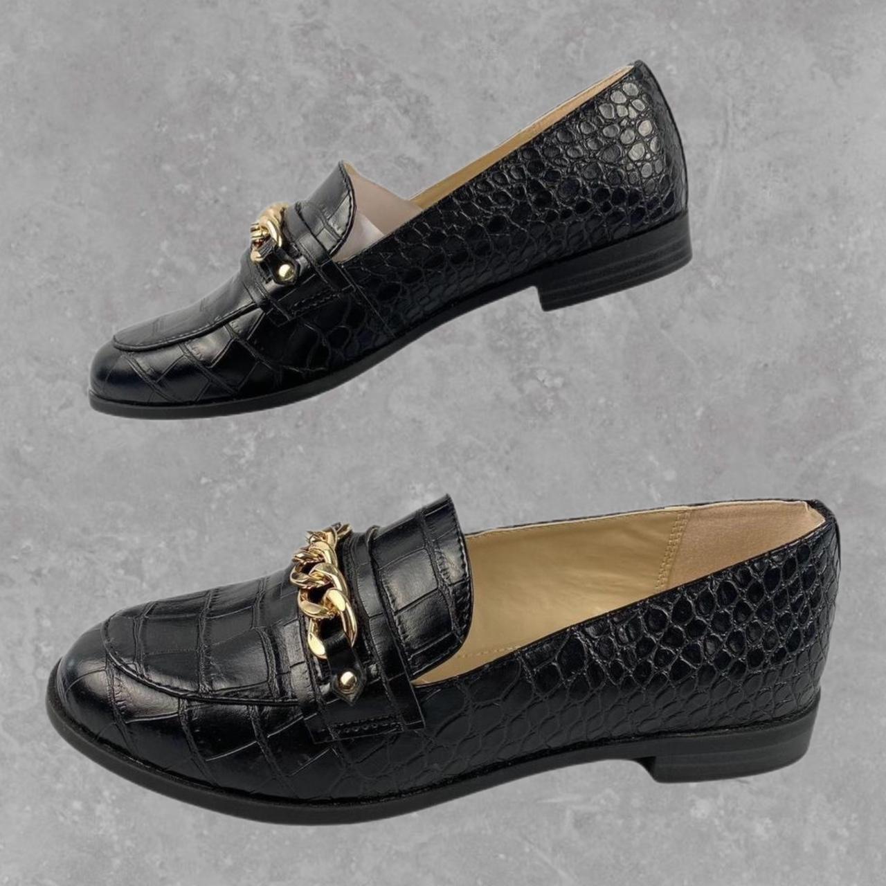 Charter Club Women's Black and Gold Loafers