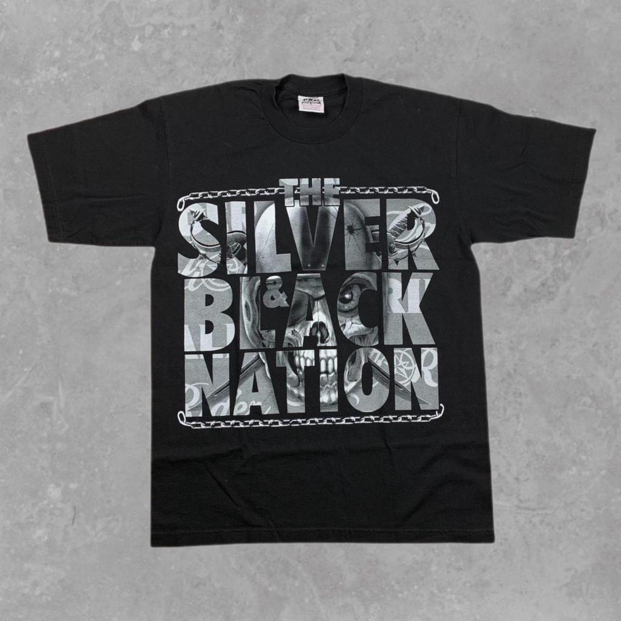 Oakland Raiders Mens T-Shirt Silver & Black Nation Black – THE 4TH