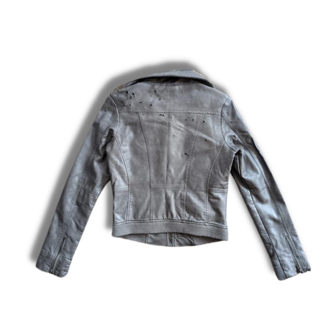 T H R I F T. American Rag faux leather biker jacket. Depop