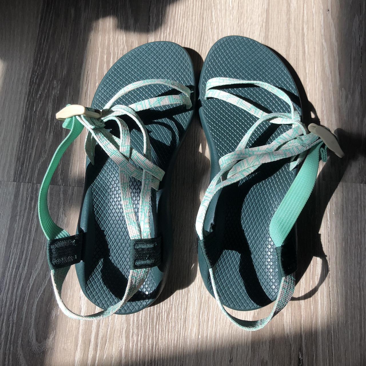 Blue Seafoam Green Women s Chacos Size 10 regular Depop