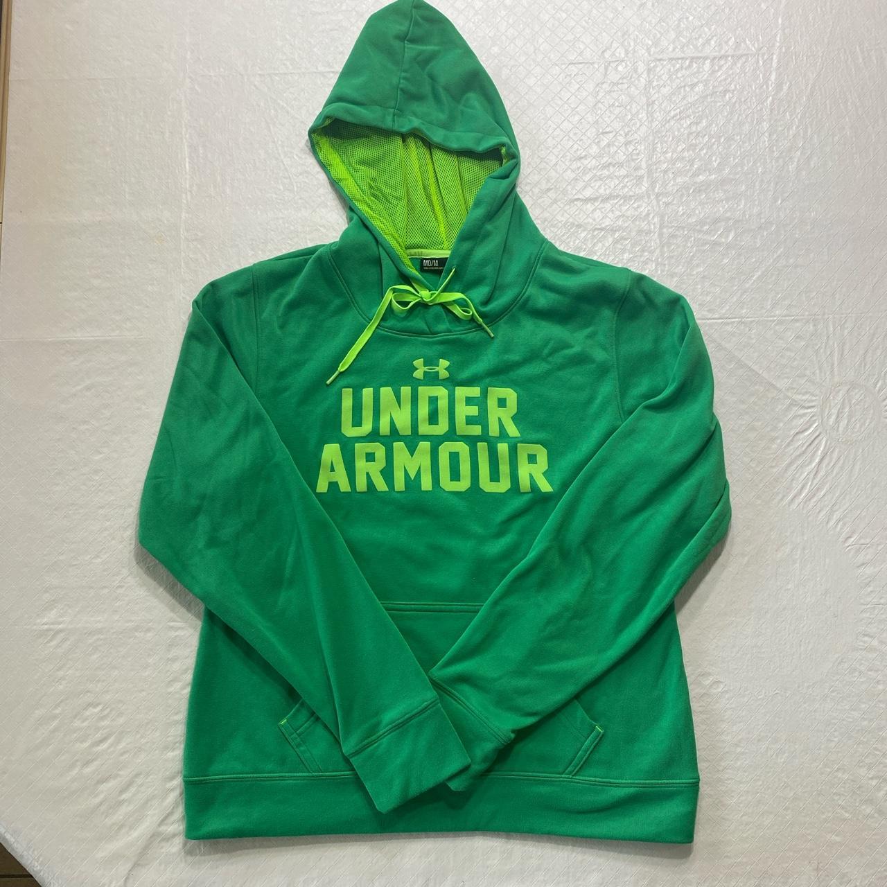 Lime green outlet under armour hoodie