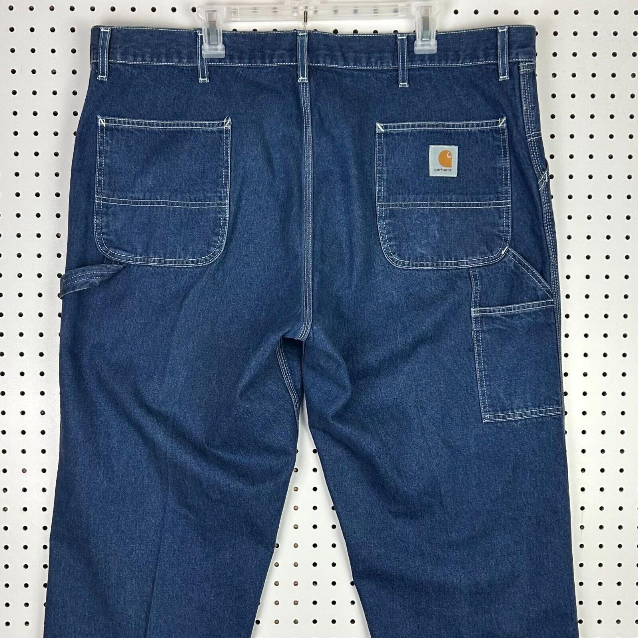 Carhartt Carpenter Blue Jeans Size 44x30 Vintage... - Depop