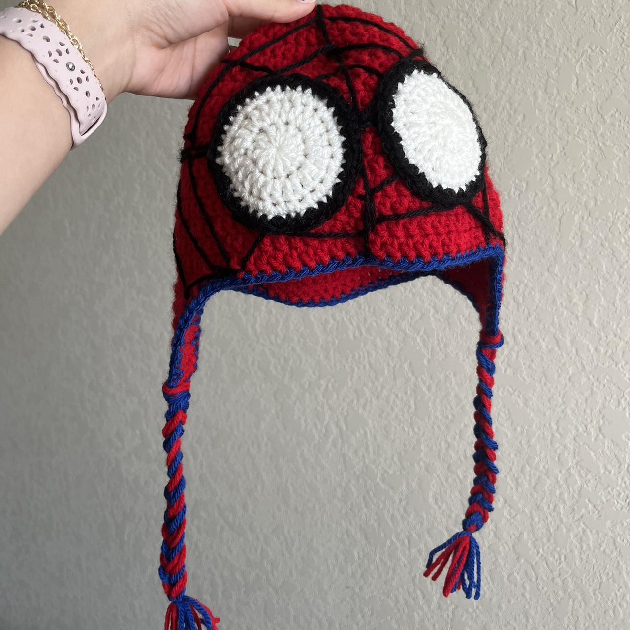 Crochet Spider Man Mayday Inspired Beanie Handmade Depop