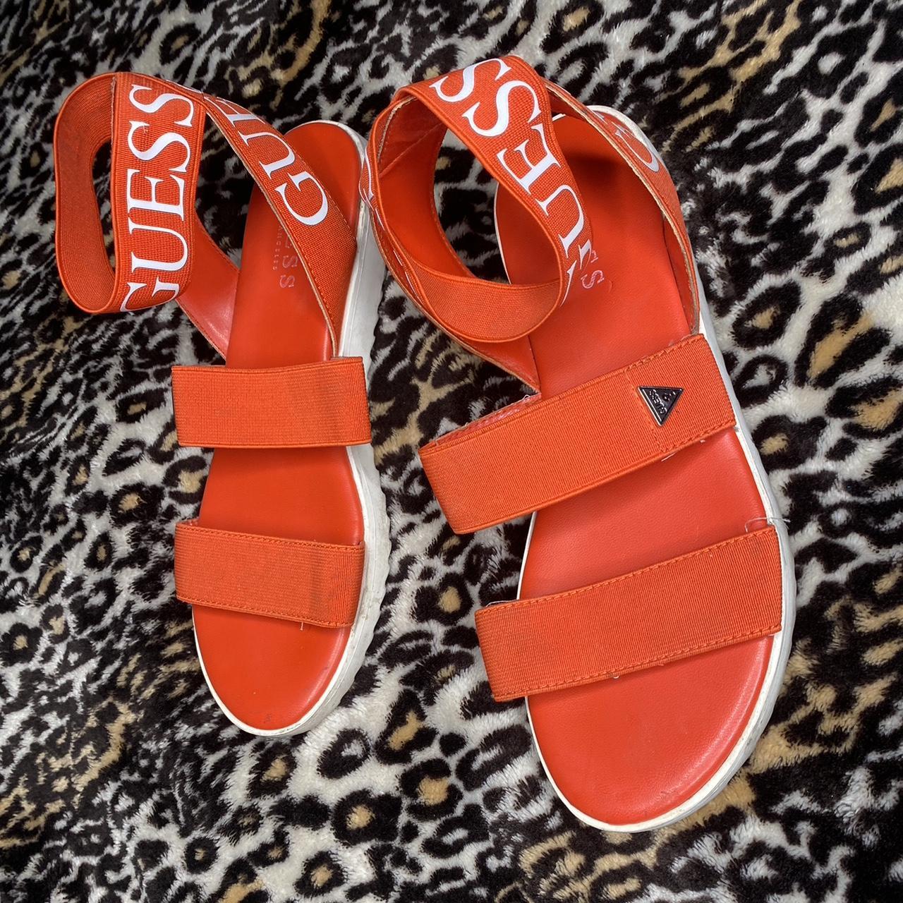 Red guess sandals Good condition Depop