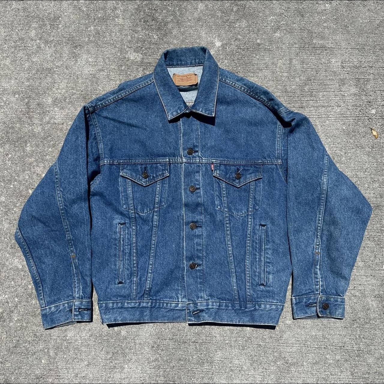 Vintage Levi Denim Jacket Made In Usa Tag Size... - Depop