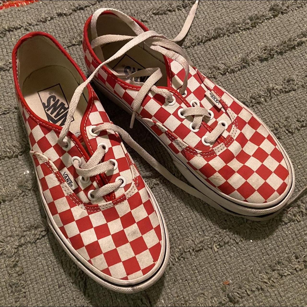 red white checkered vans i love these but