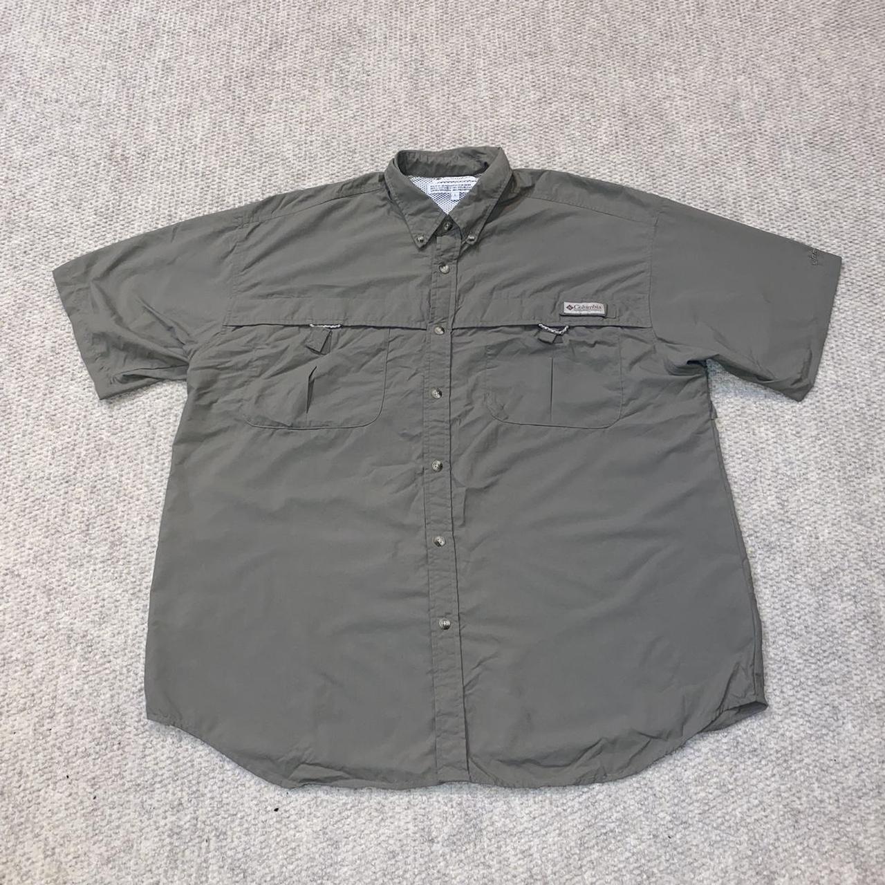 Columbia PFG Short Sleeve Button Up Shirt Men Size - Depop