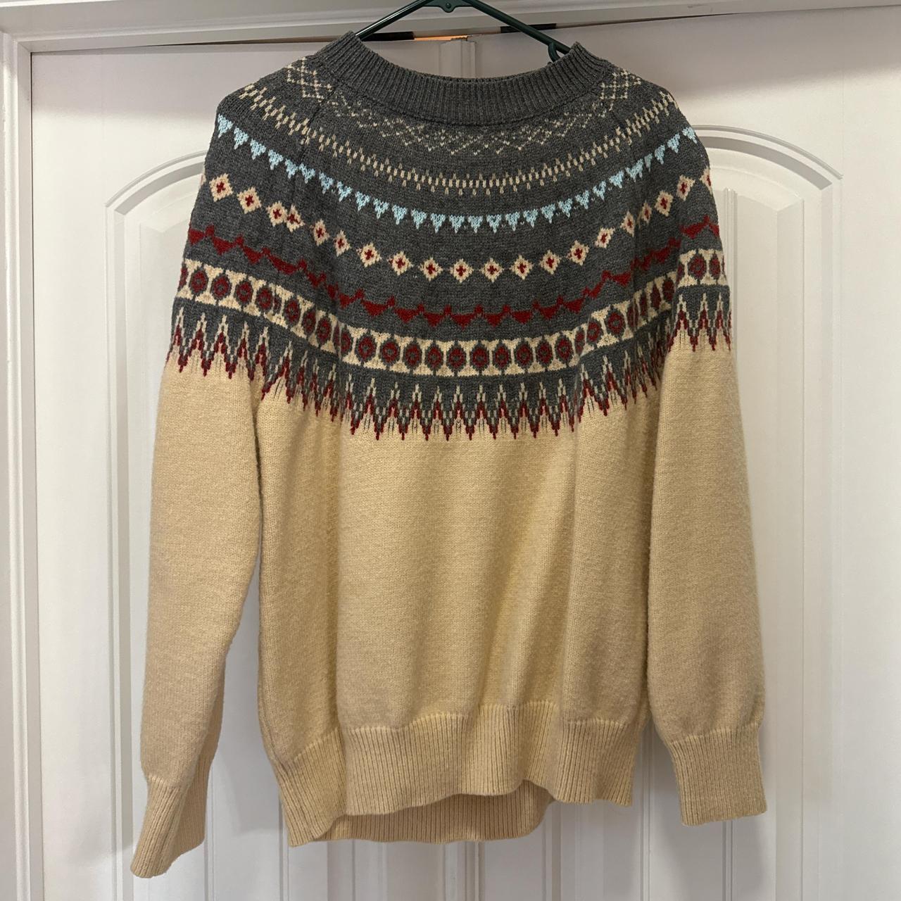 Source Unknown Women's Sweater - Cream/Multi - XL… - image 1