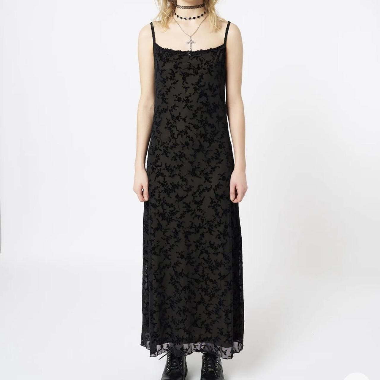 titania black mesh maxi skirt only worn once size... - Depop