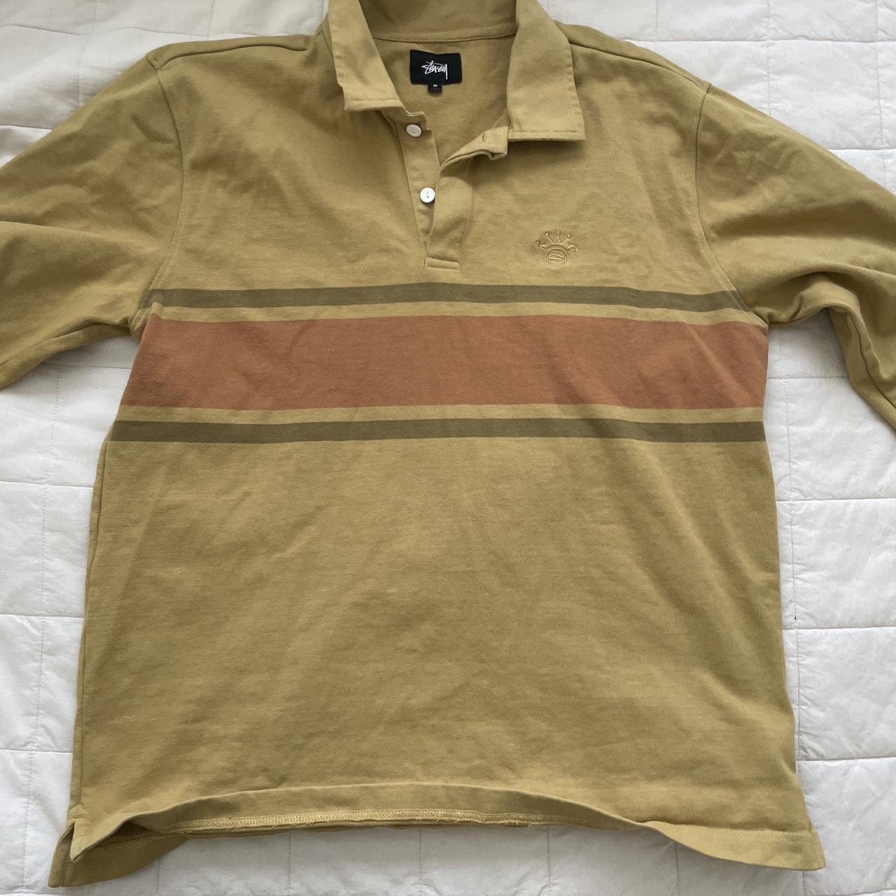 Stüssy Men's Yellow and Orange Polo-shirts | Depop